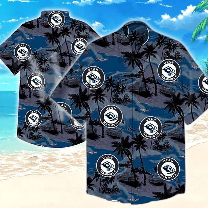 NHL x UTA Team Tropical Pattern Hawaiian Shirt HLP 50426 LBN