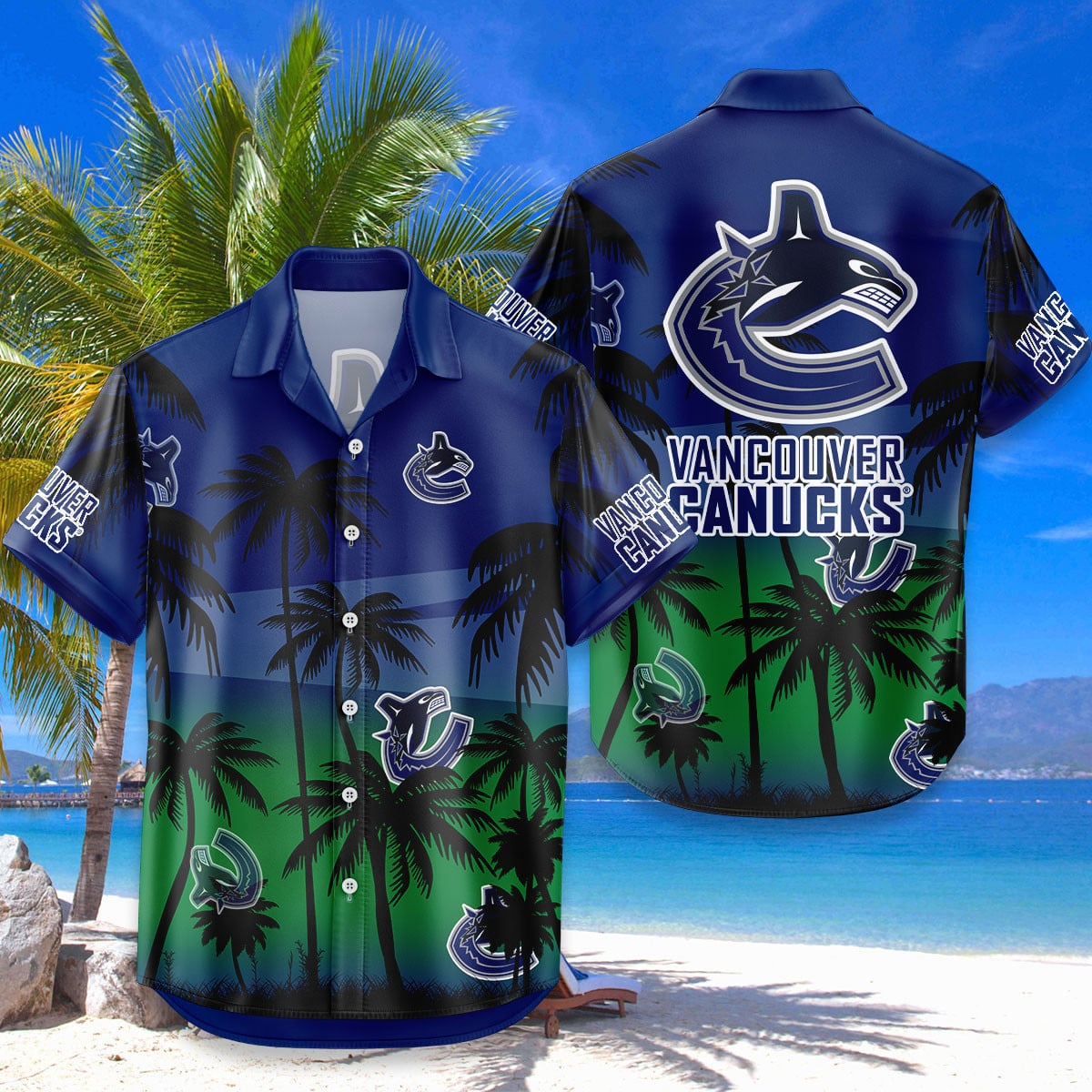 NHL x VAN Coconut Tree Hawaiian Shirt HLP 080426 HLPHUONG