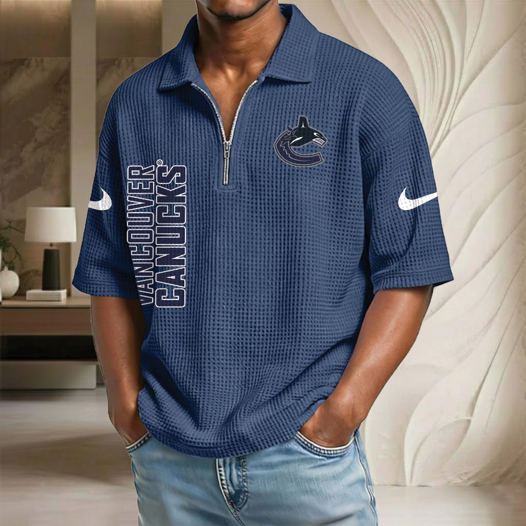 NHL x VC Waffle Half-Zip Polo Shirt HLP 070326 HLPHUONG