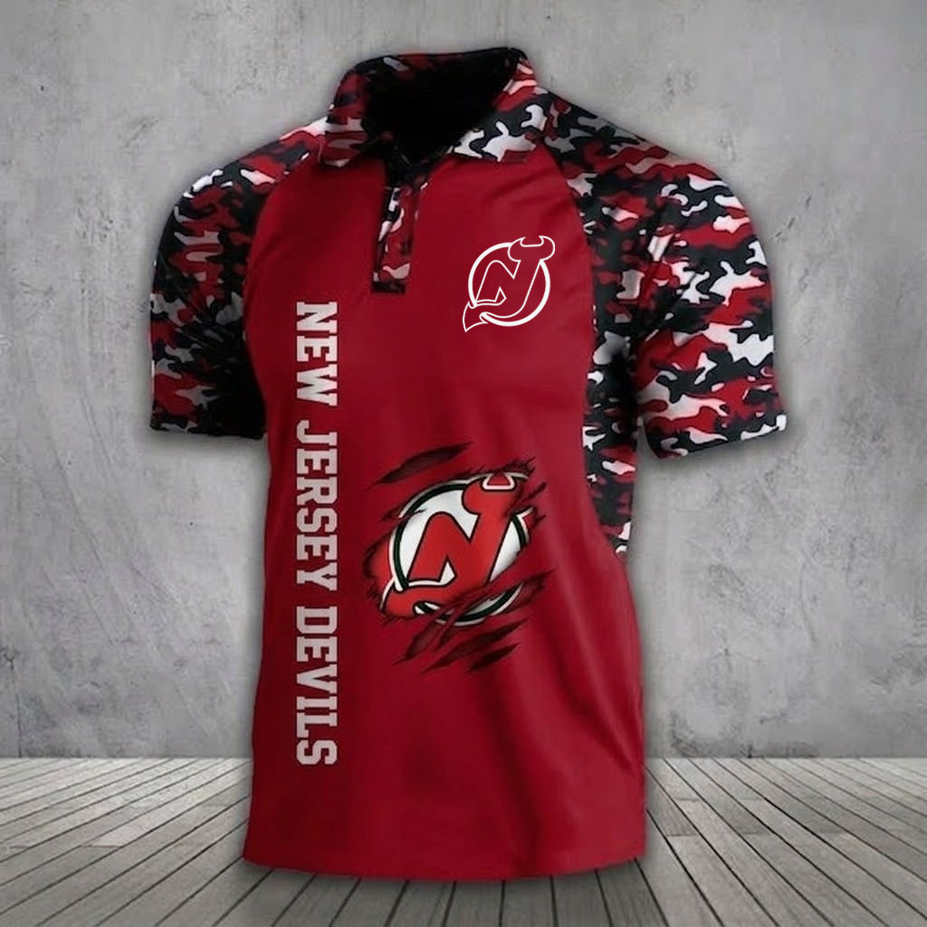 NJD x NHL Premium Camouflage Polo DDT TTTZ