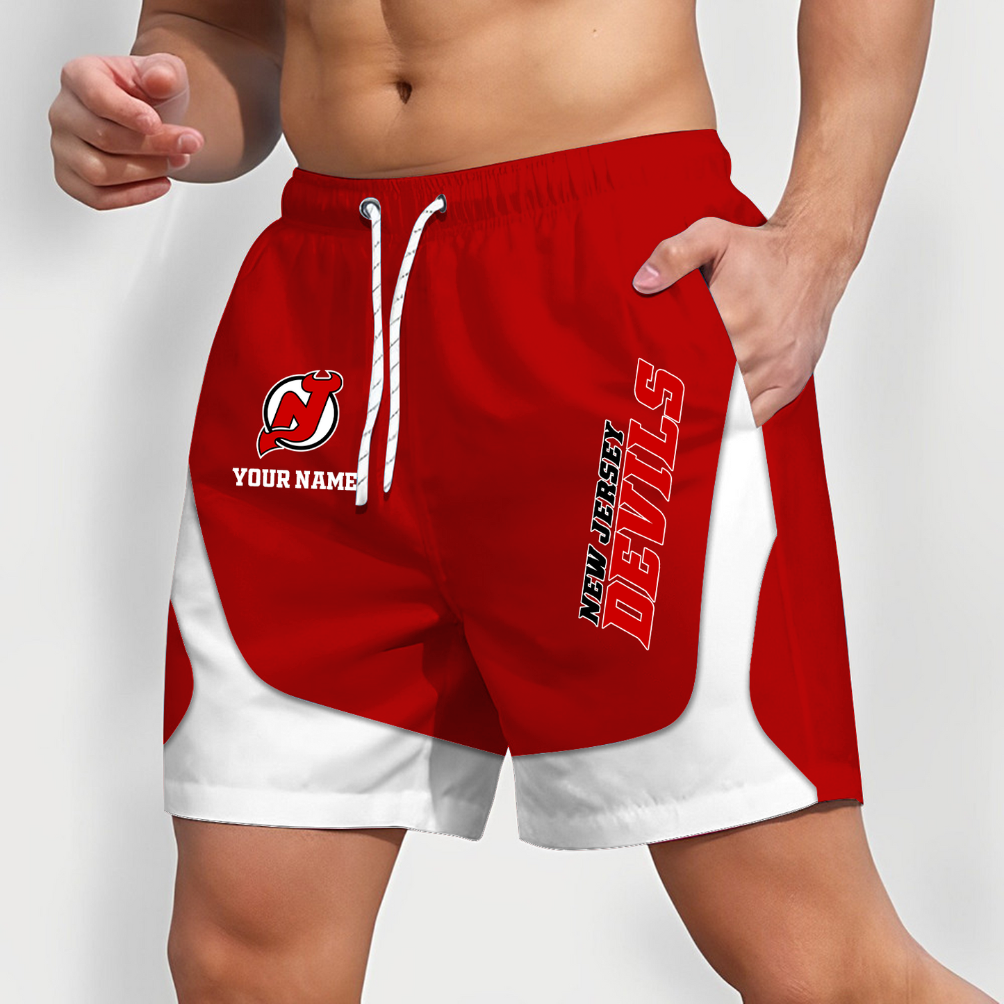 NJD x NHL Team Special Short Pants For Men Custom Name Gifts DATND TANTD 090426