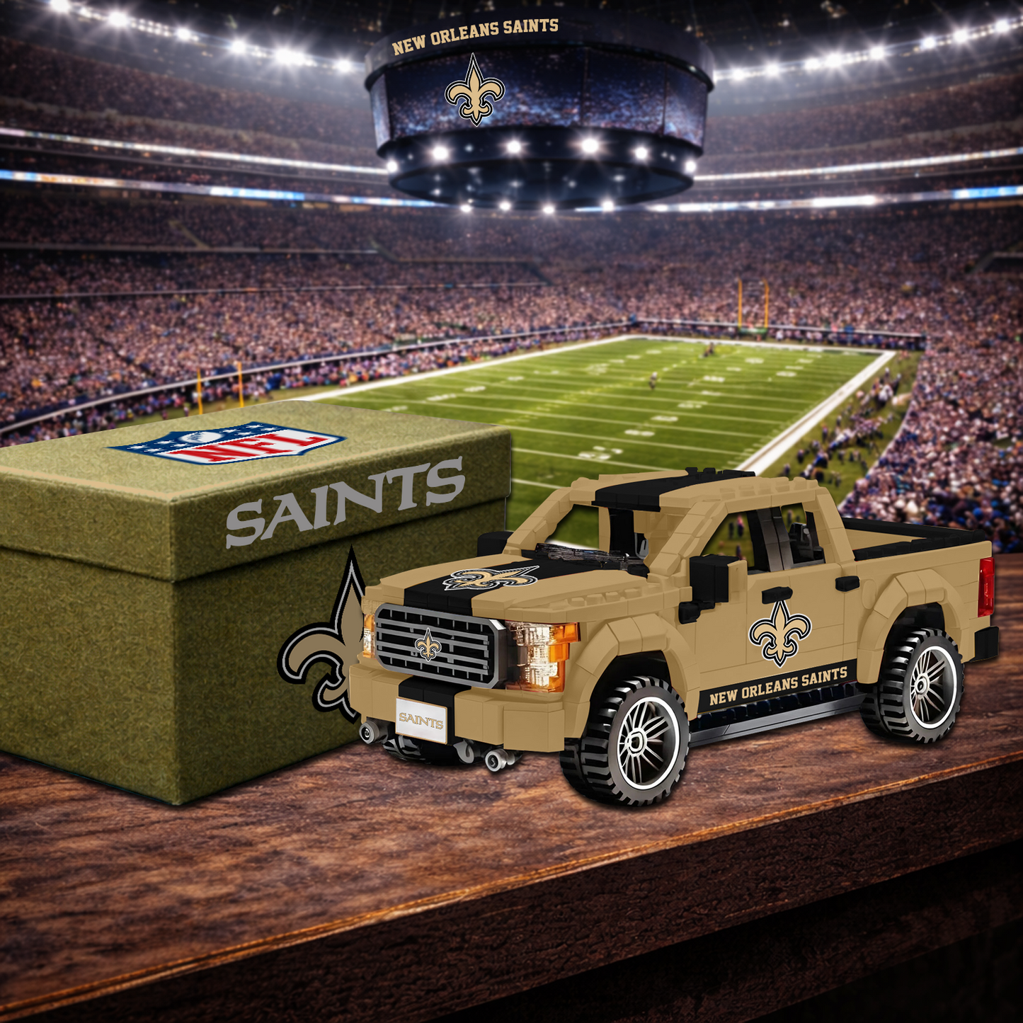 NO X NFL Football-themed pickup truck building blocks 0703 NAK NHT