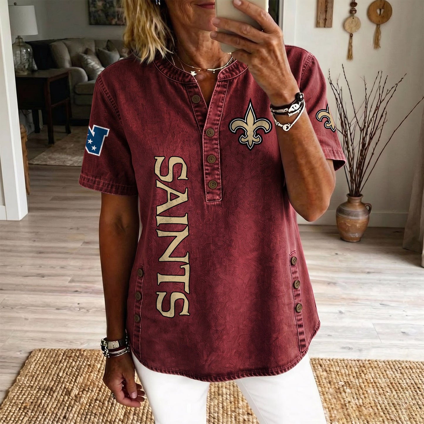 NO x NFL Women‘s Denim Casual Tops DATND LBN 190526