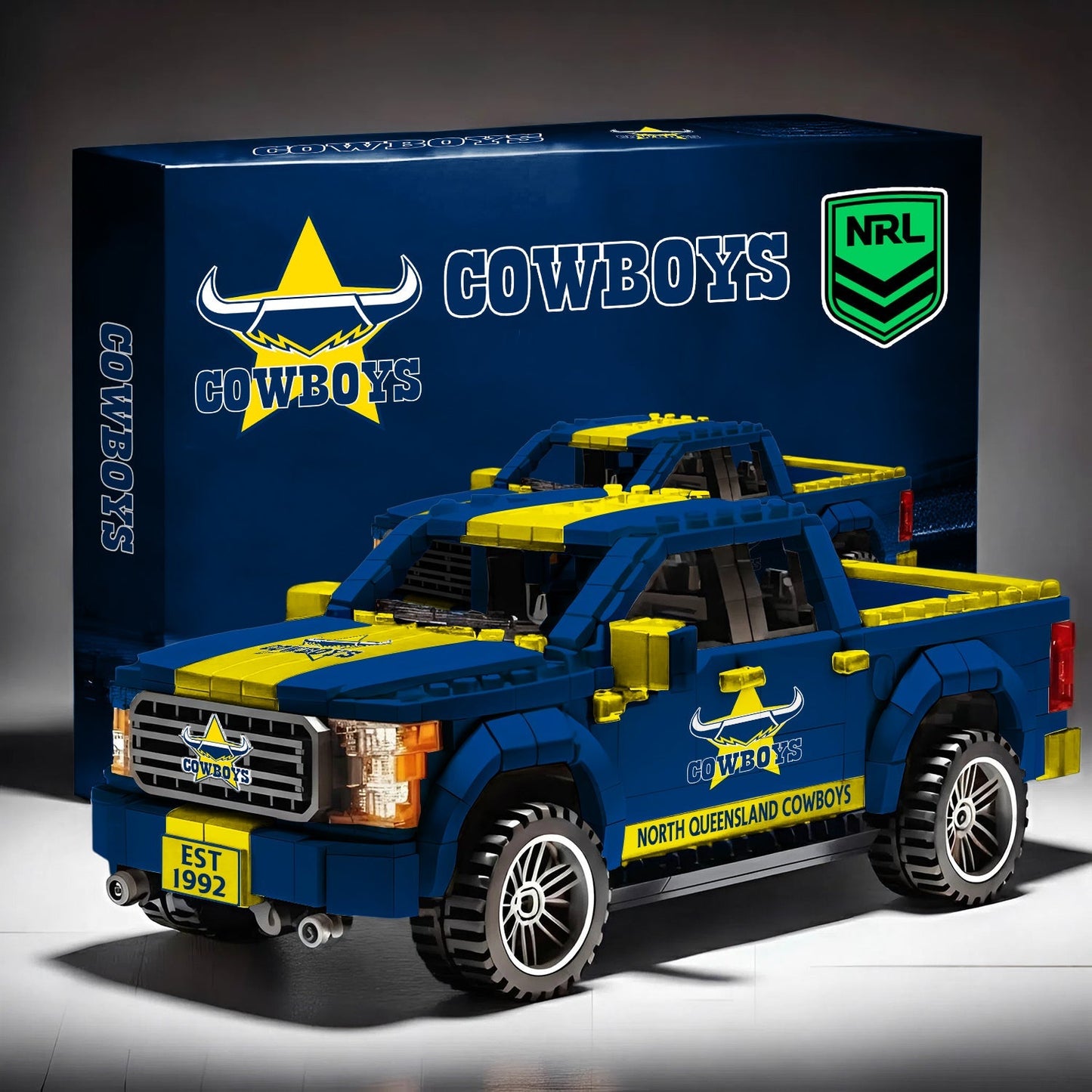 NQC x NRL 3D Racing Truck Model Building Block Set 2411 V1 NDT NHM