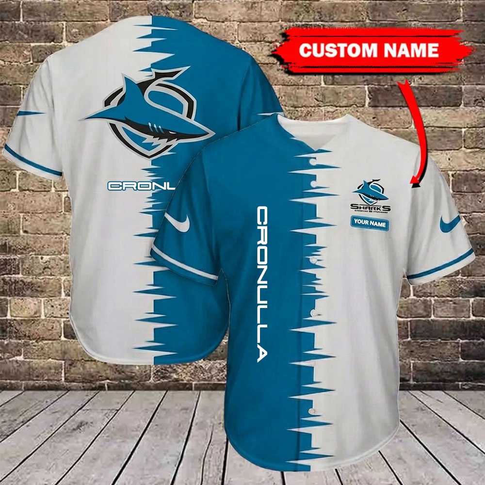 NRL x CSS Bicolour Custom Name Baseball Jersey HLP 30426 LBN