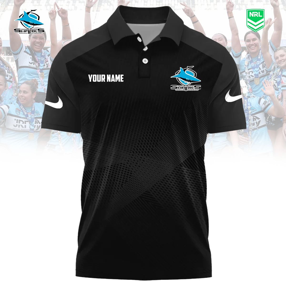 NRL x CSS Sport Custom Name Premium Polo Shirt HLP 090426 HLPHUONG