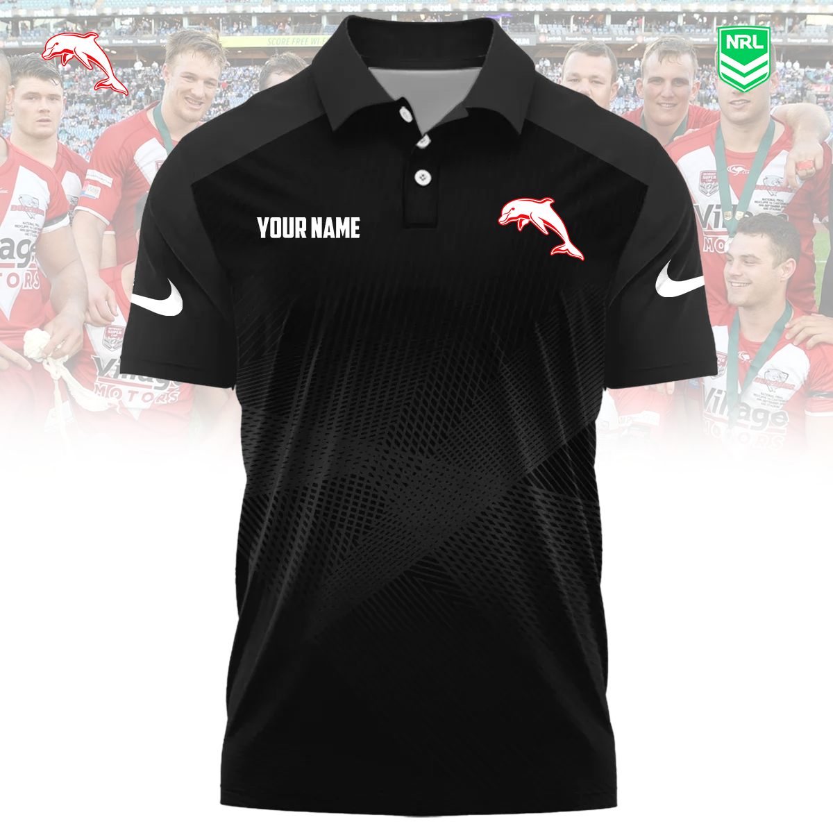 NRL x DOL Sport Custom Name Premium Polo Shirt HLP 090426 HLPHUONG