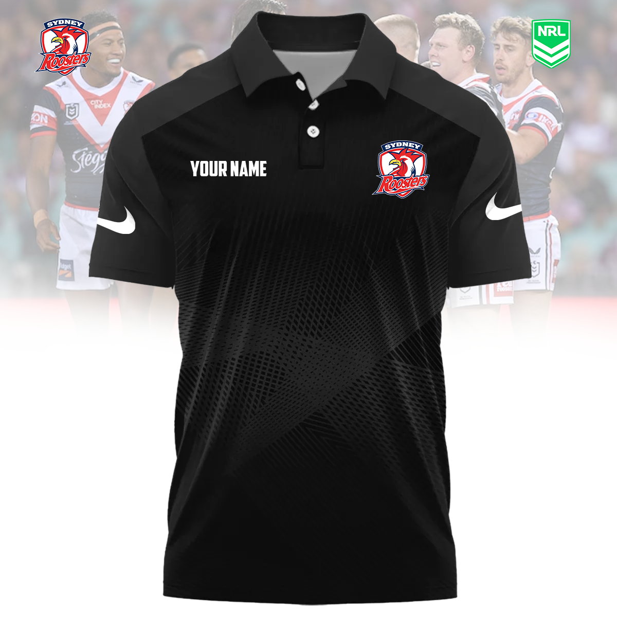 NRL x SR Sport Custom Name Premium Polo Shirt HLP 090426 HLPHUONG