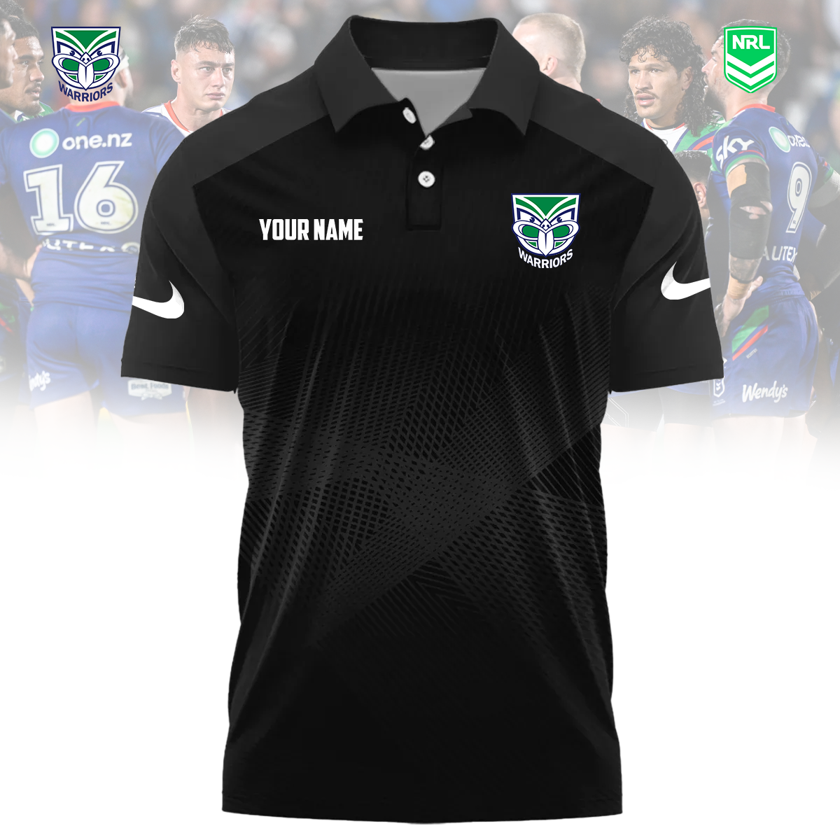 NRL x WA Sport Custom Name Premium Polo Shirt HLP 090426 HLPHUONG