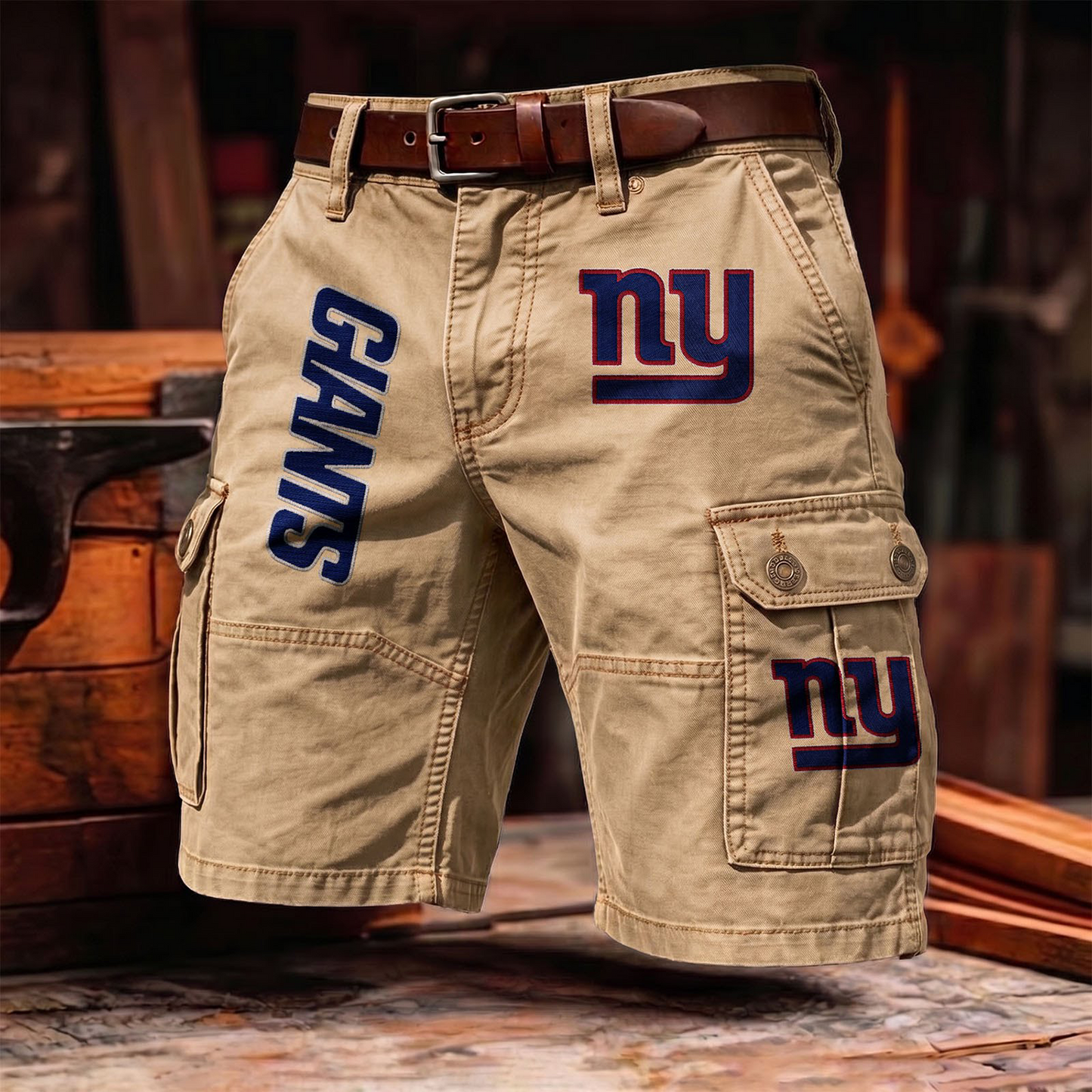 NYG x NFL Men's cotton cargo shorts 80526 LBN