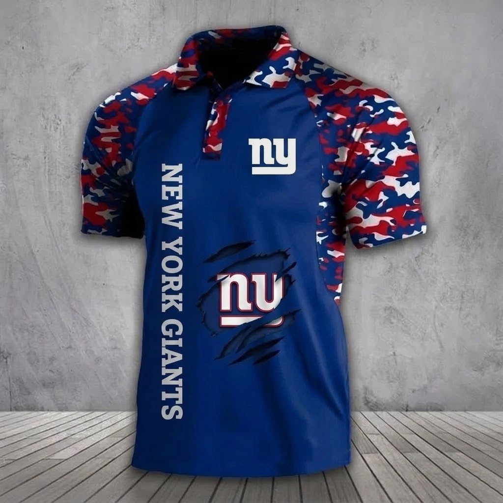 NYG x NFL Premium Camouflage Polo DDT TTTZ