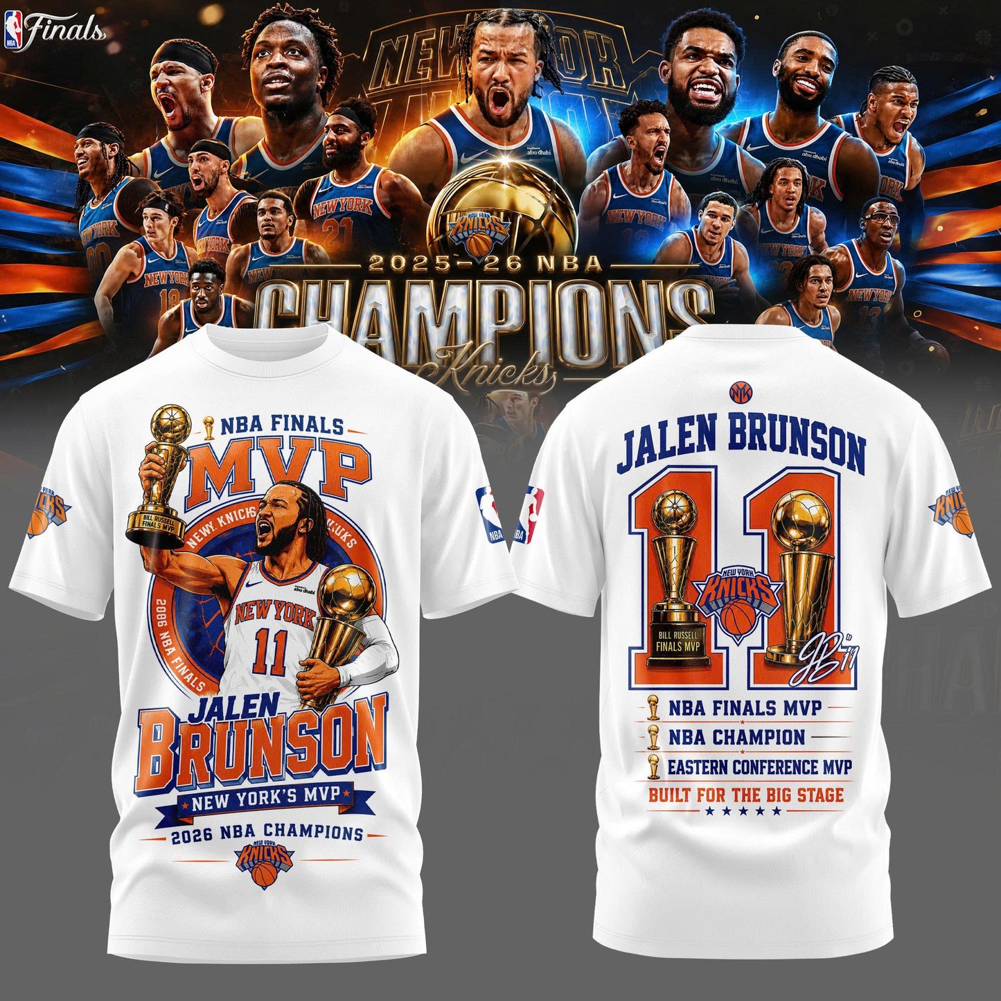 NYK x NBA Finals Champions Luxury V2 Shirt 150626