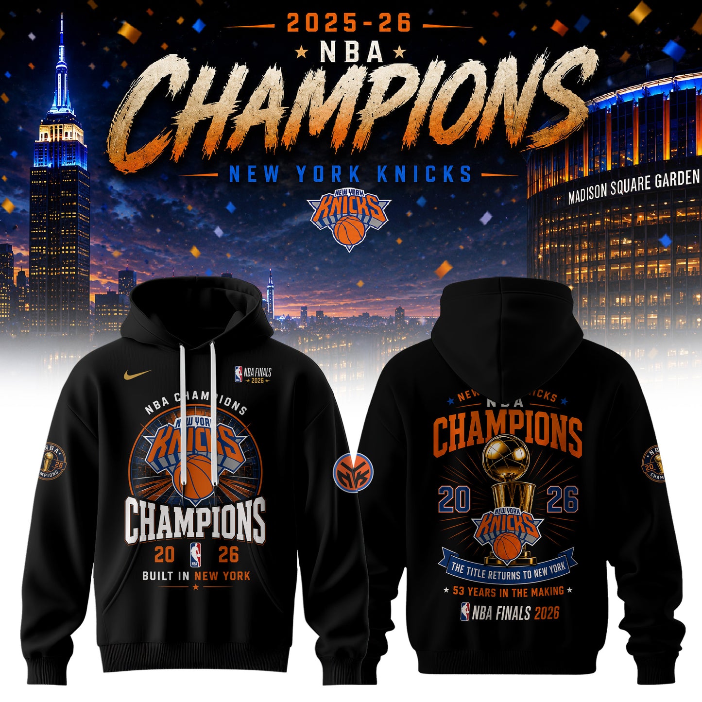 NYK x NBA Finals Champions Luxury V4 Shirt 150626 1