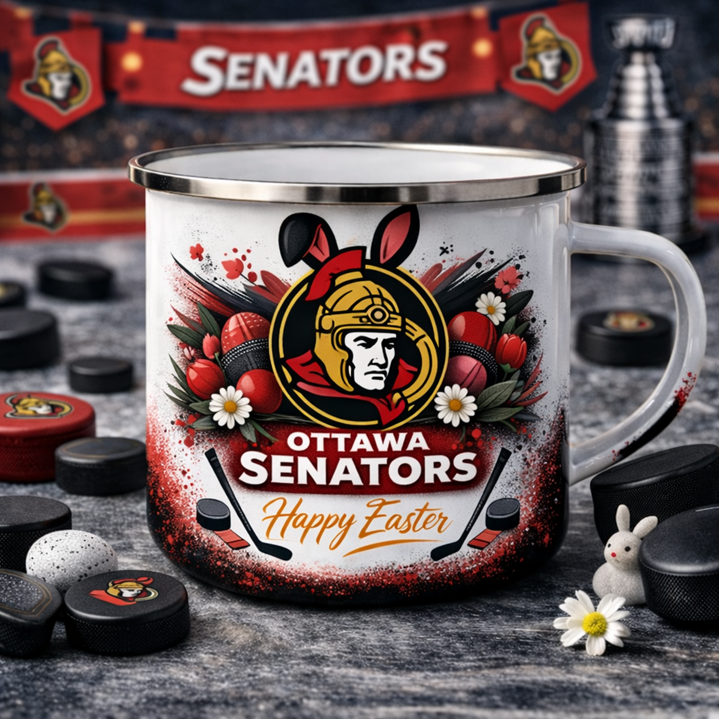 OTT X NHL Easter-themed enamel mug 0703 NAK NHT