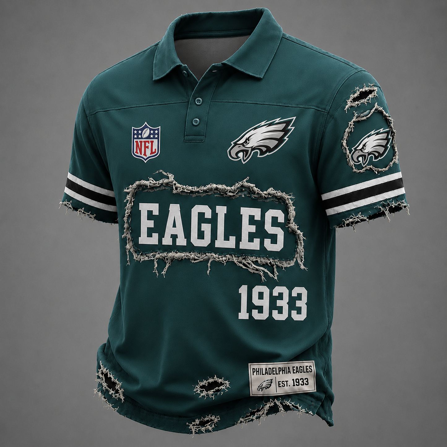 PHI x NFL Luxury Classic Polo shirt 0506 DatND DVT