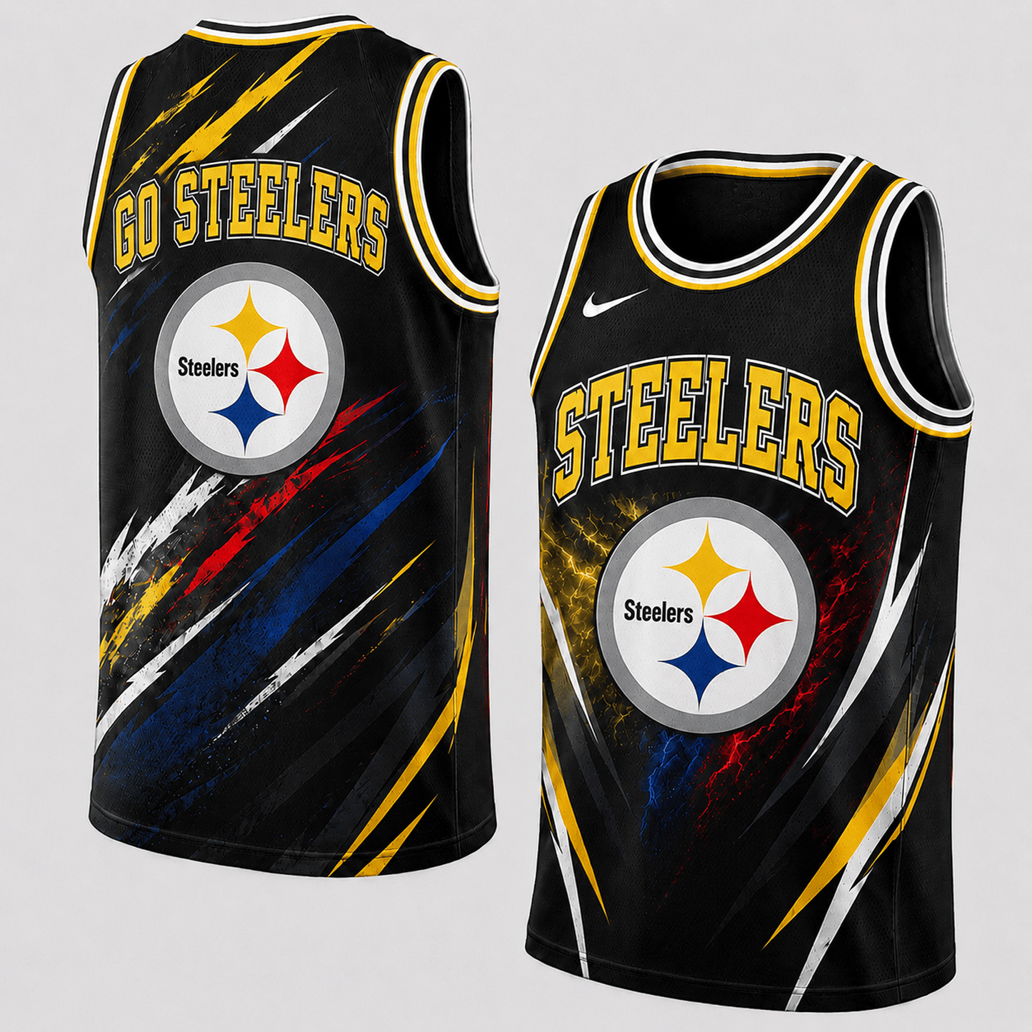 PIT Premium NFL Abstract Scratch Sports Tank Top 1306