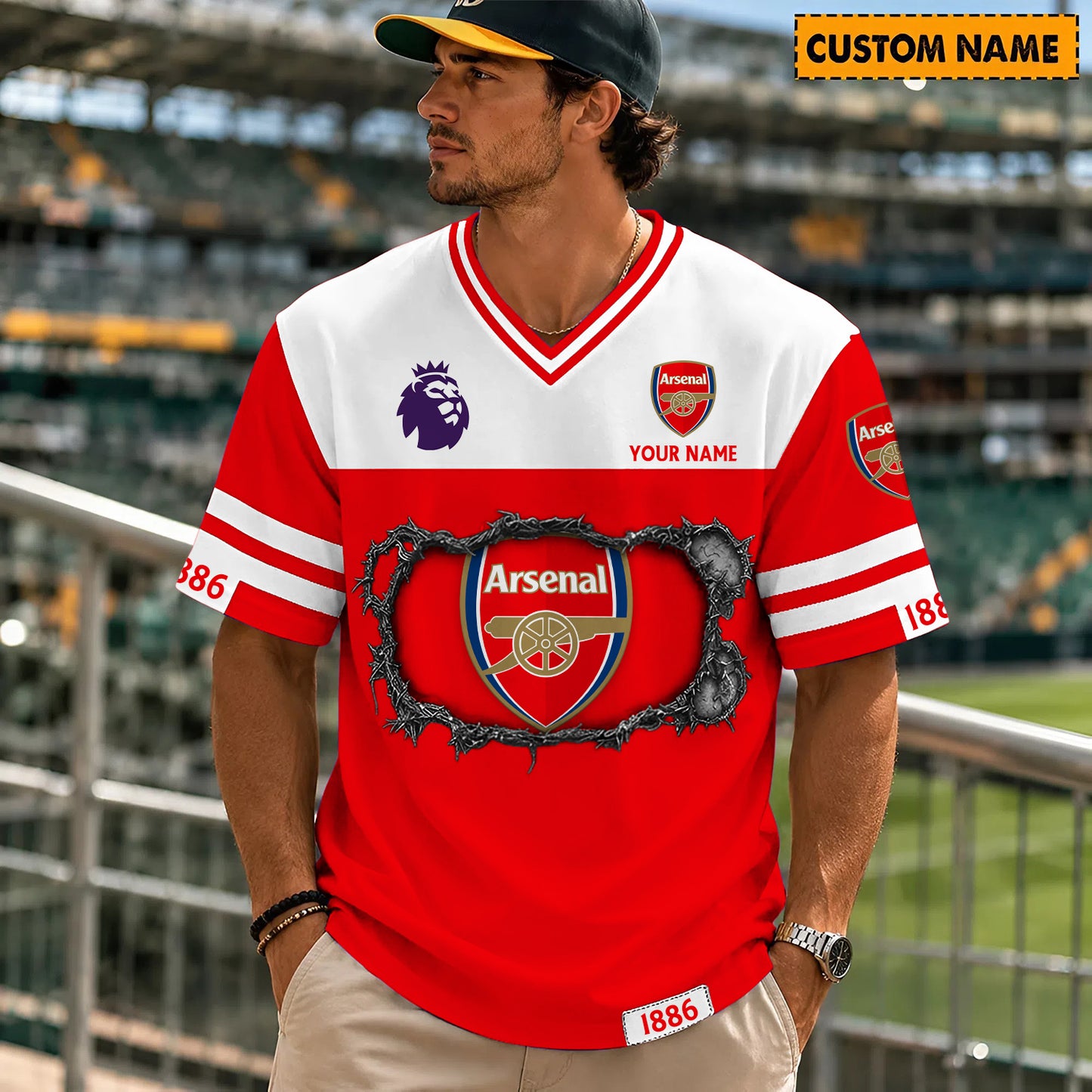 PREMIUM EPL X ARS Streetwear V-neck Shirt Custom Gifts For Fan NDT NHM 280526