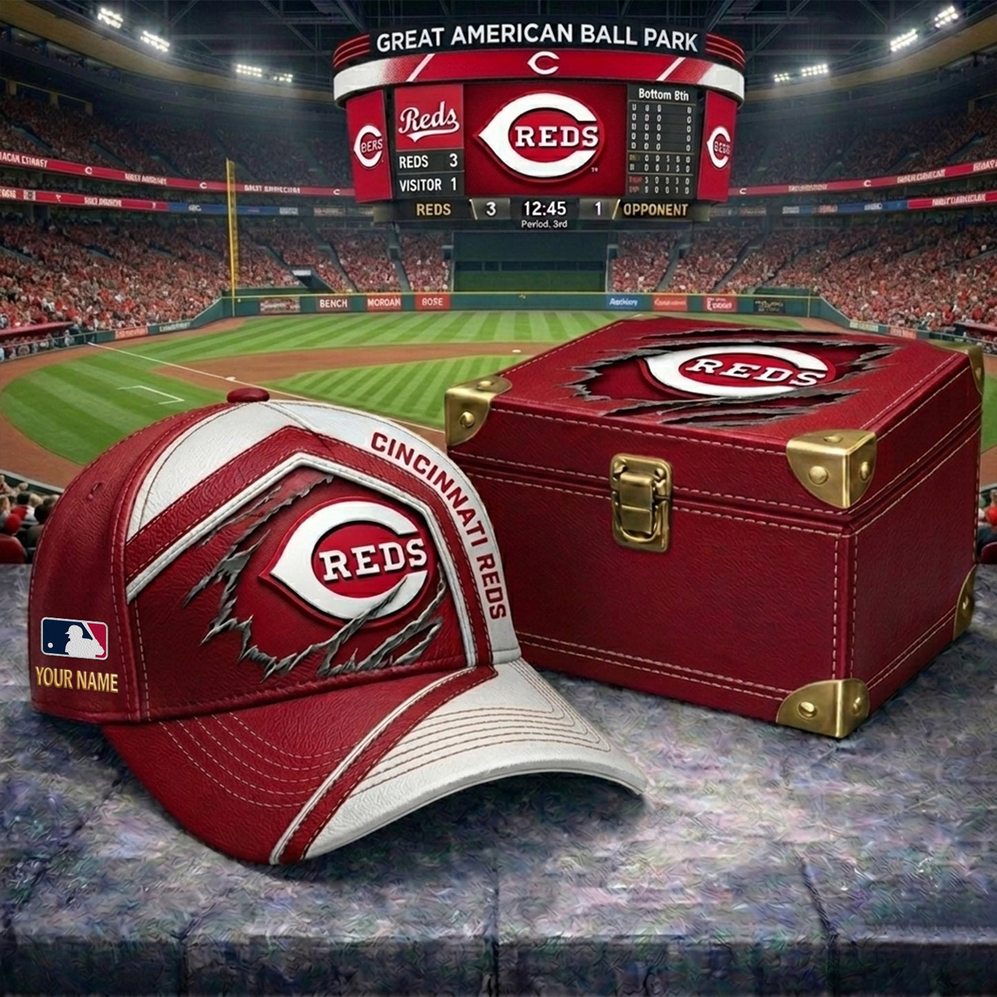 PREMIUM MLB X RED CRACK CUSTOM NAME HAT NDT NHM 260526