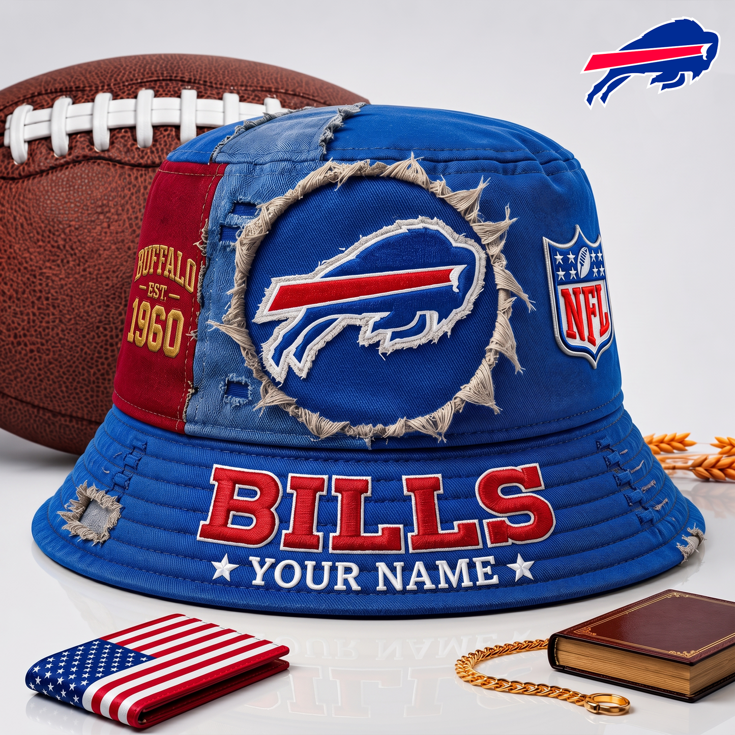 PREMIUM NFL X BB EXCLUSIVE Torn Fabric Legacy Bucket Hat For New Season 290626.