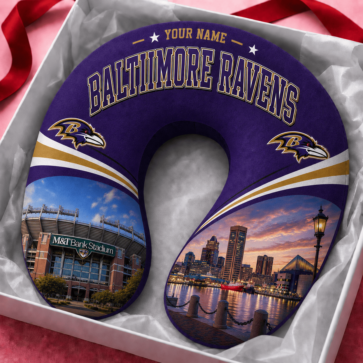 PREMIUM NFL X BR Special New Neck Pillow Custom Name 100626