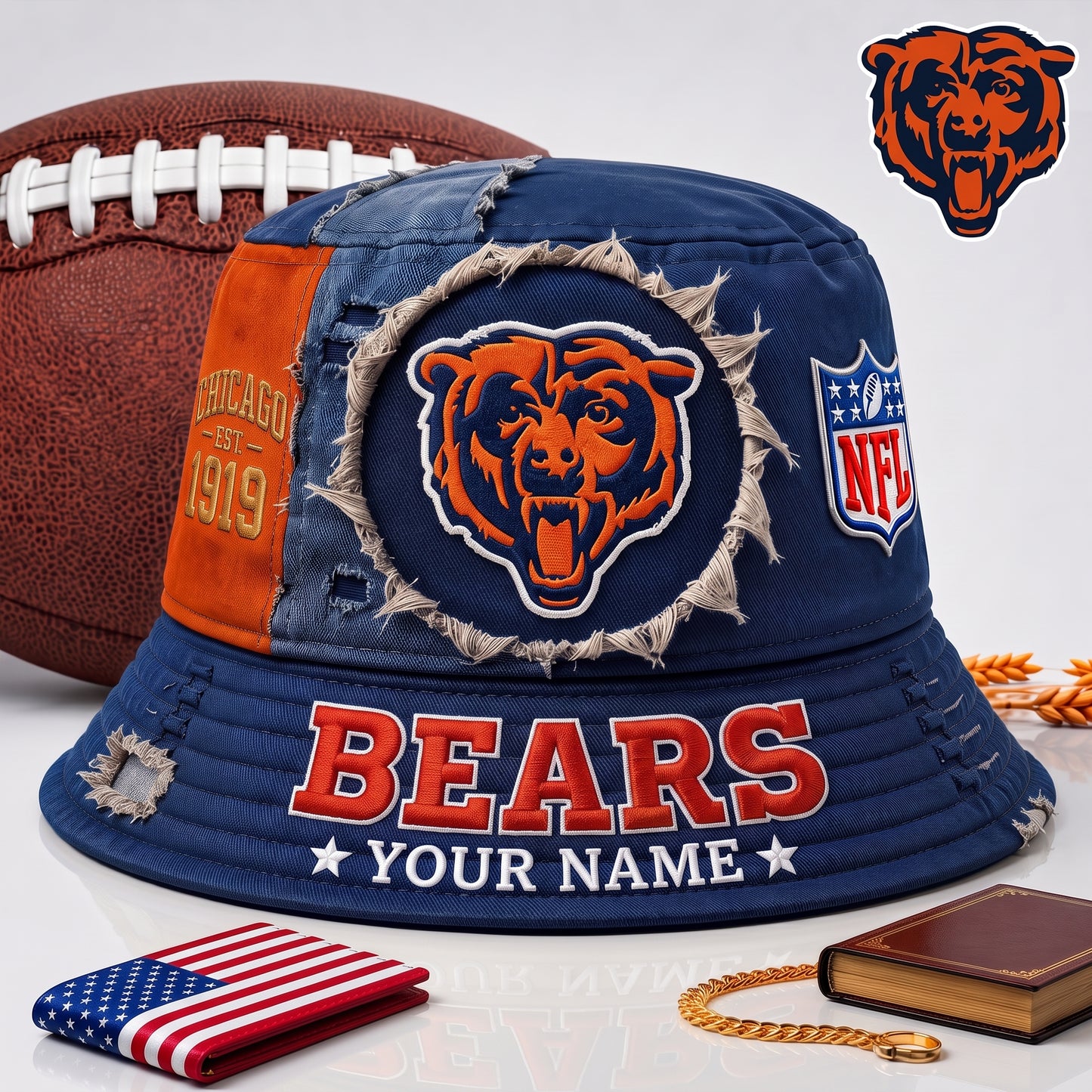 PREMIUM NFL X CB EXCLUSIVE Torn Fabric Legacy Bucket Hat For New Season 290626.