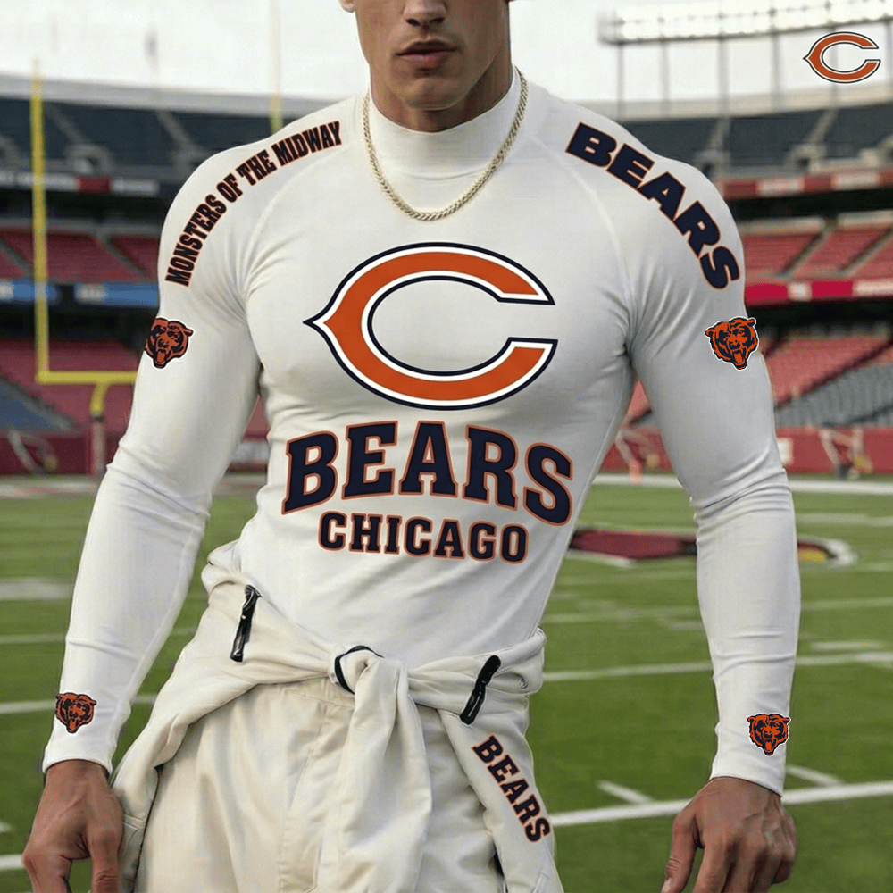 PREMIUM NFL X CHI High Neck Long Sleeved Sports NDT LVH 280526