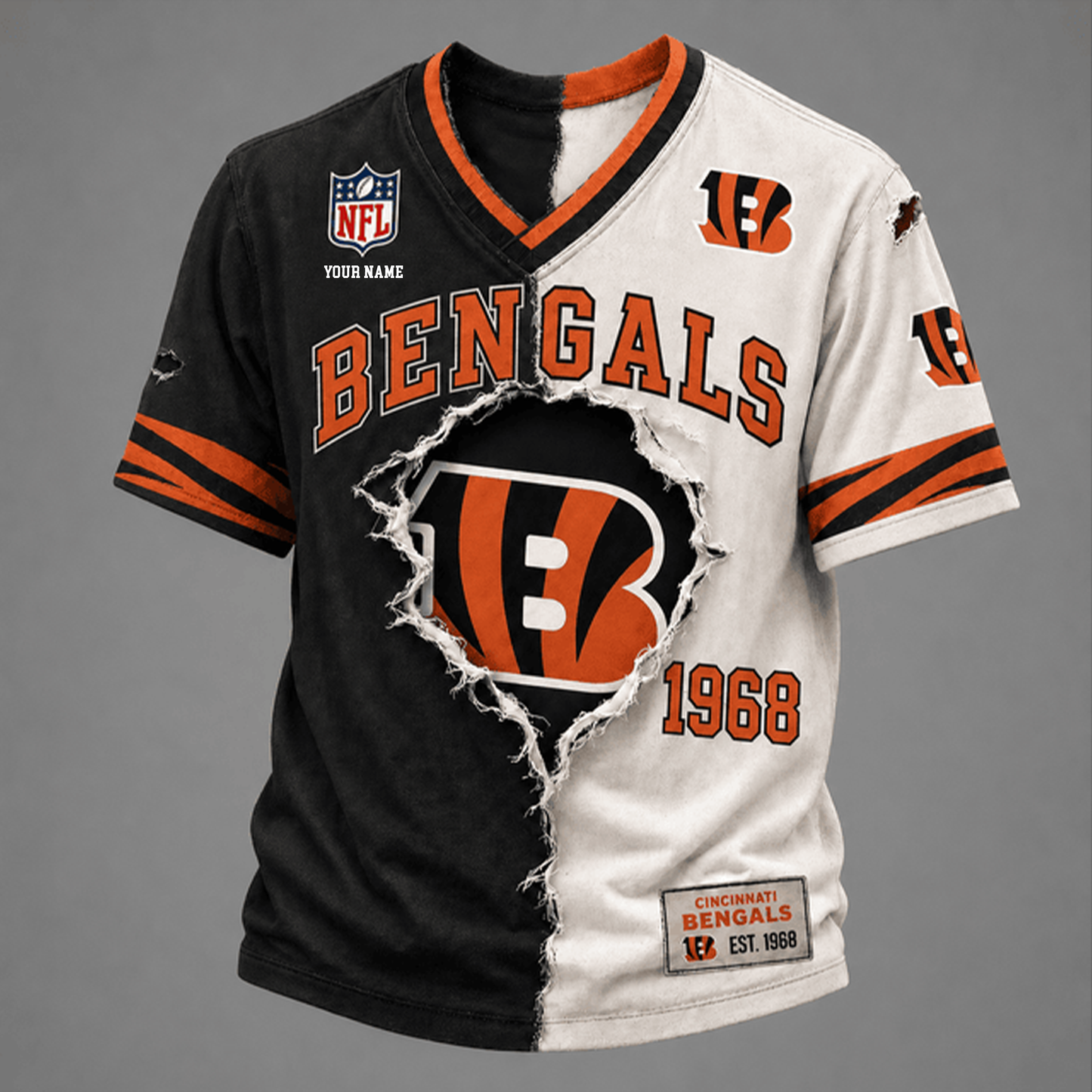 PREMIUM NFL X CIN GAME DAY V-Neck T Shirt FOR SUMMER HOLIDAY NDT VHM 050626