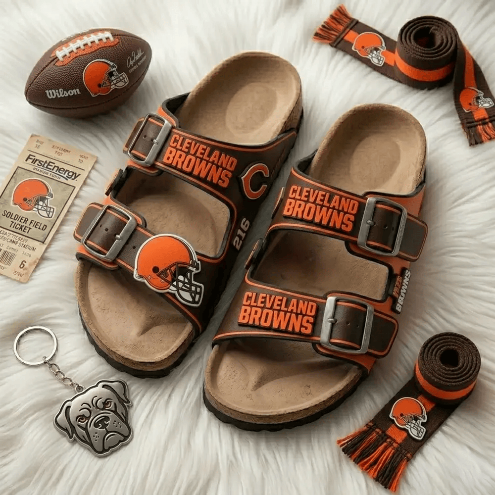 PREMIUM NFL X CLE Birken-Inspired Double-Strap Sandals For Summer Holiday NDT VHM 270426