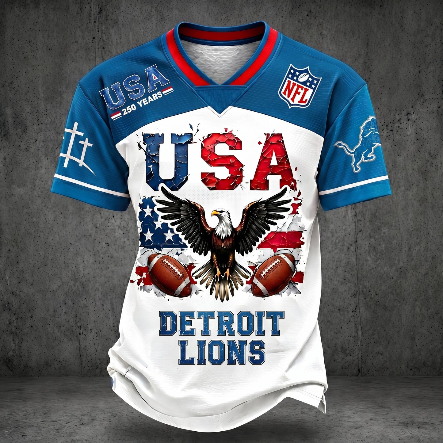 PREMIUM NFL X DL 250TH anniversary LUXURY V-Neck T- Shirt 130626