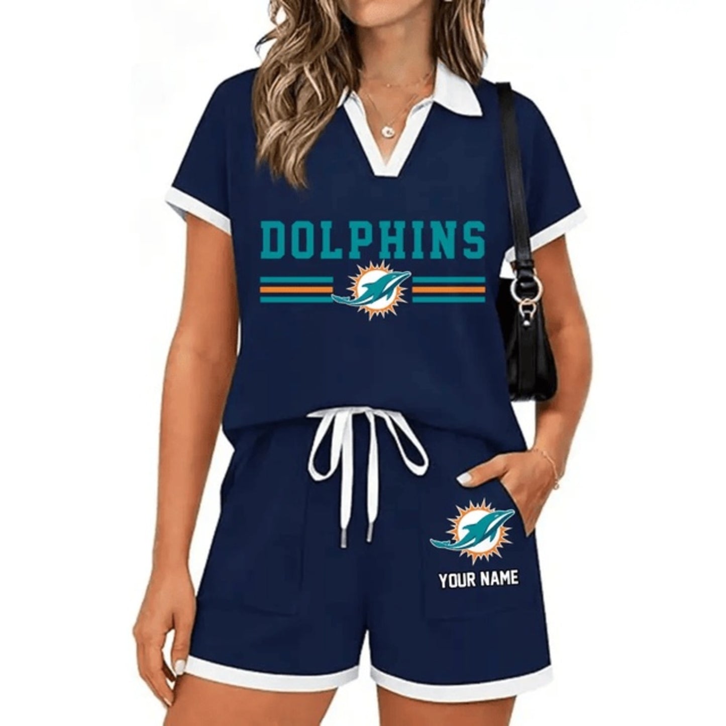 PREMIUM NFL X DOL Retro Athletic Contrast Polo Set FOR SUMMER HOLIDAY NDT NHM 100626