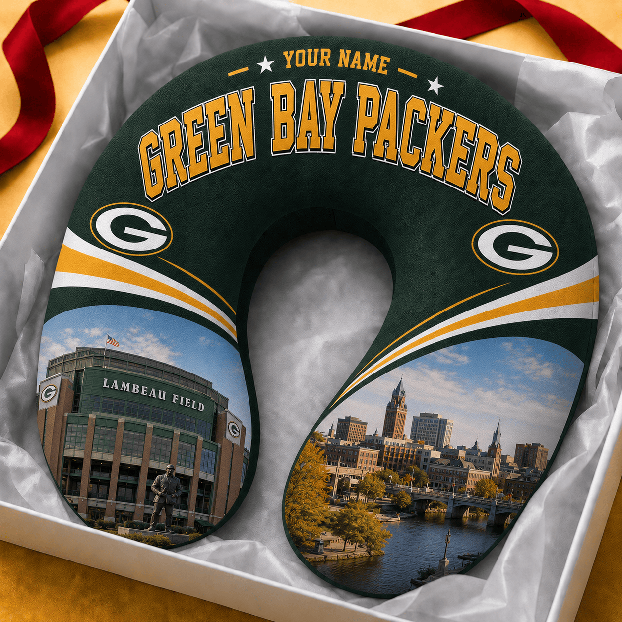 PREMIUM NFL X GBP Special New Neck Pillow Custom Name 100626