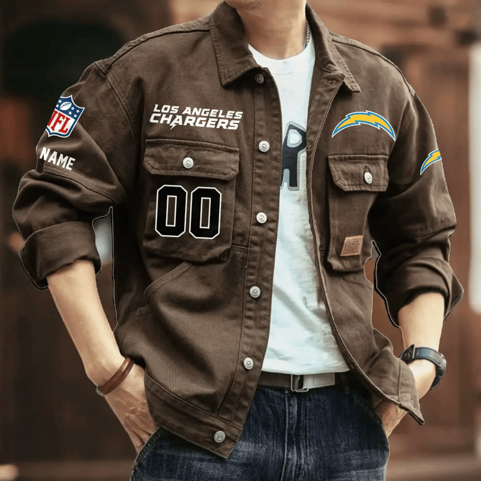 PREMIUM NFL X LAC Men's Denim Autumn Jackets NDT VHM 090626
