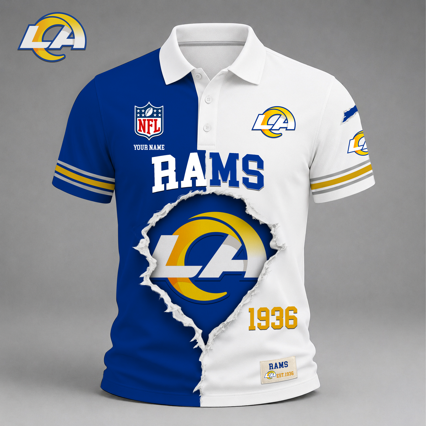 PREMIUM NFL X LAR LUXURY V-Neck POLO SHIRT 150626