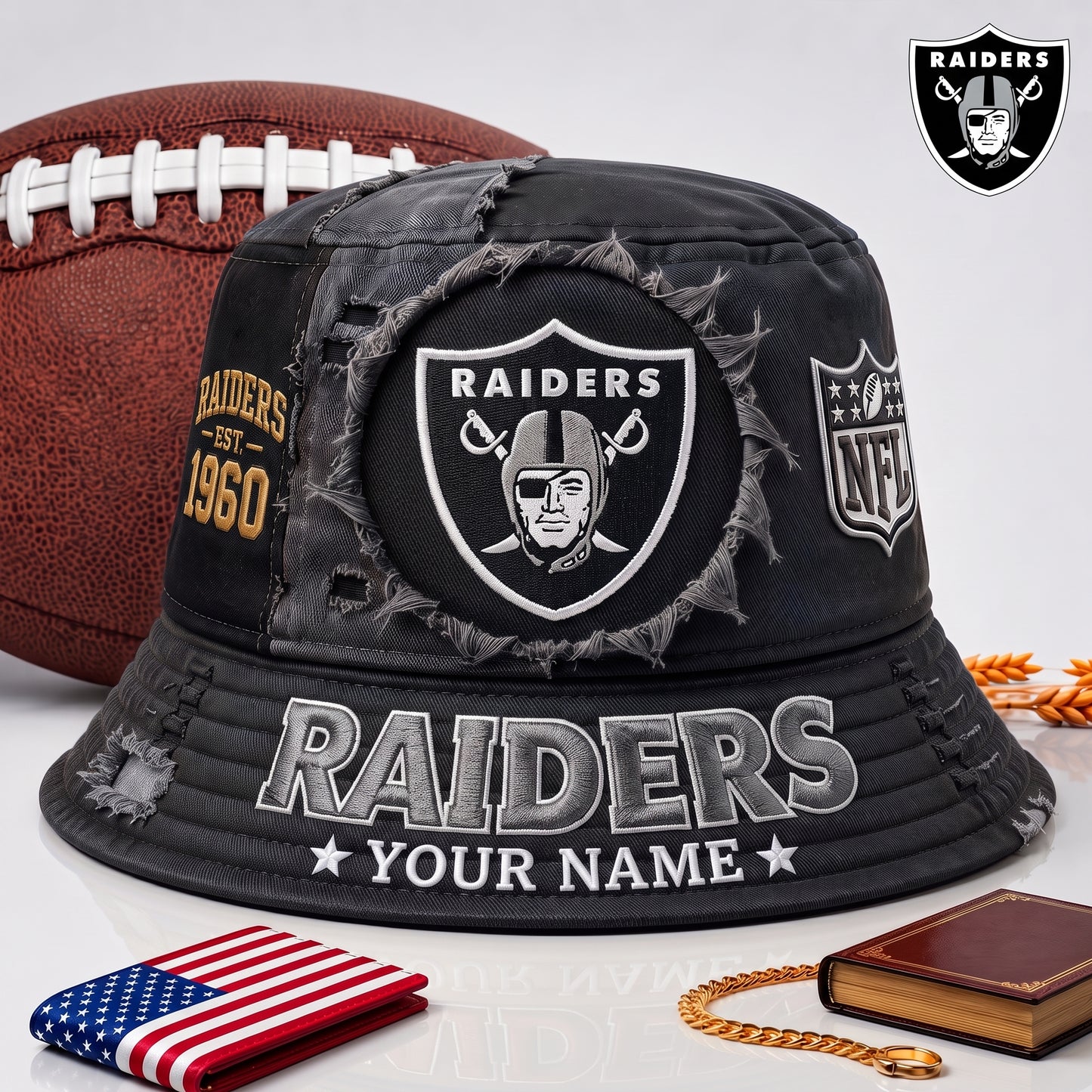 PREMIUM NFL X LVR EXCLUSIVE Torn Fabric Legacy Bucket Hat For New Season 290626.