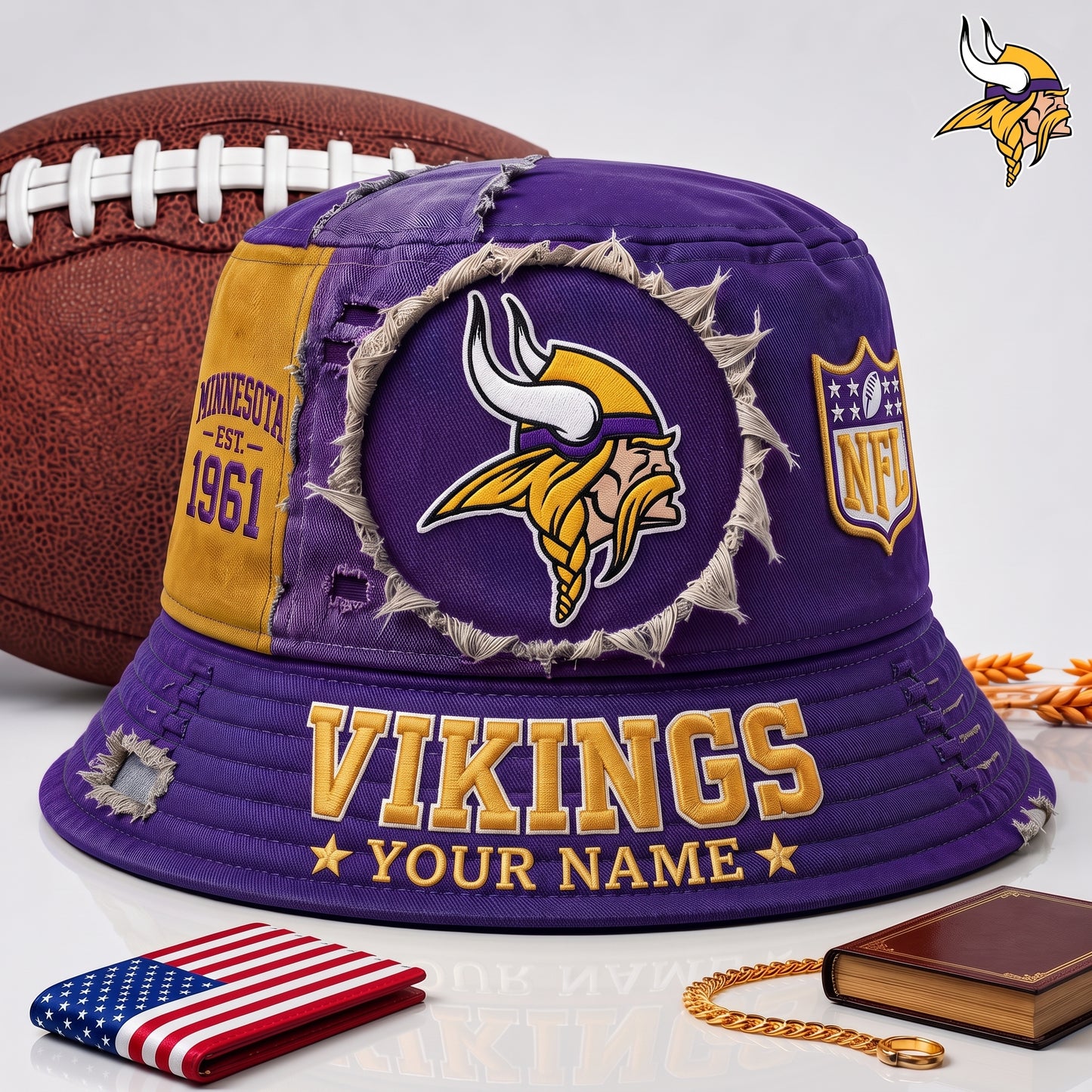 PREMIUM NFL X MV EXCLUSIVE Torn Fabric Legacy Bucket Hat For New Season 290626.