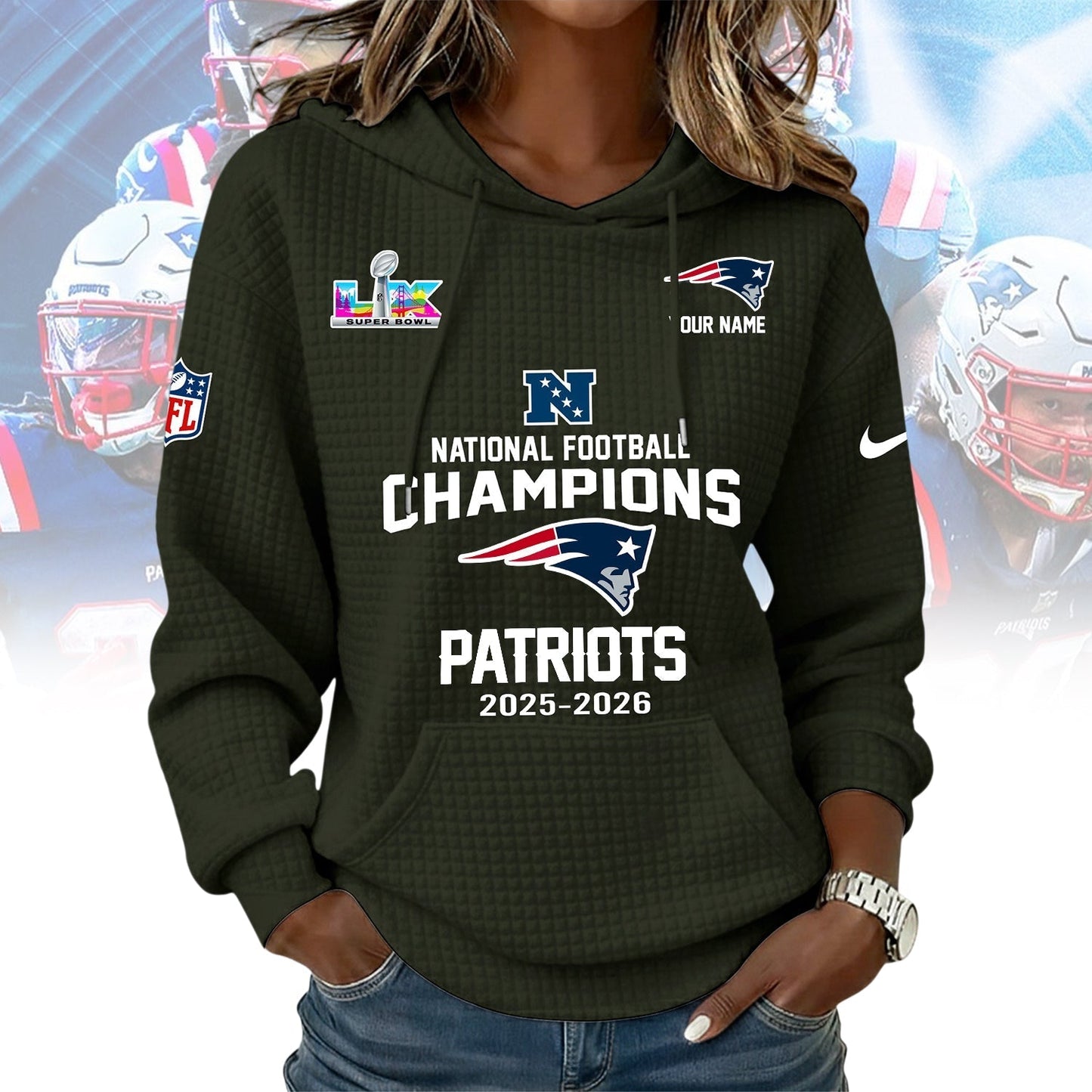 PREMIUM NFL X NEWPAT WOMEN WAFFLE FOR CHAMPIONSHIP NDT NHM
