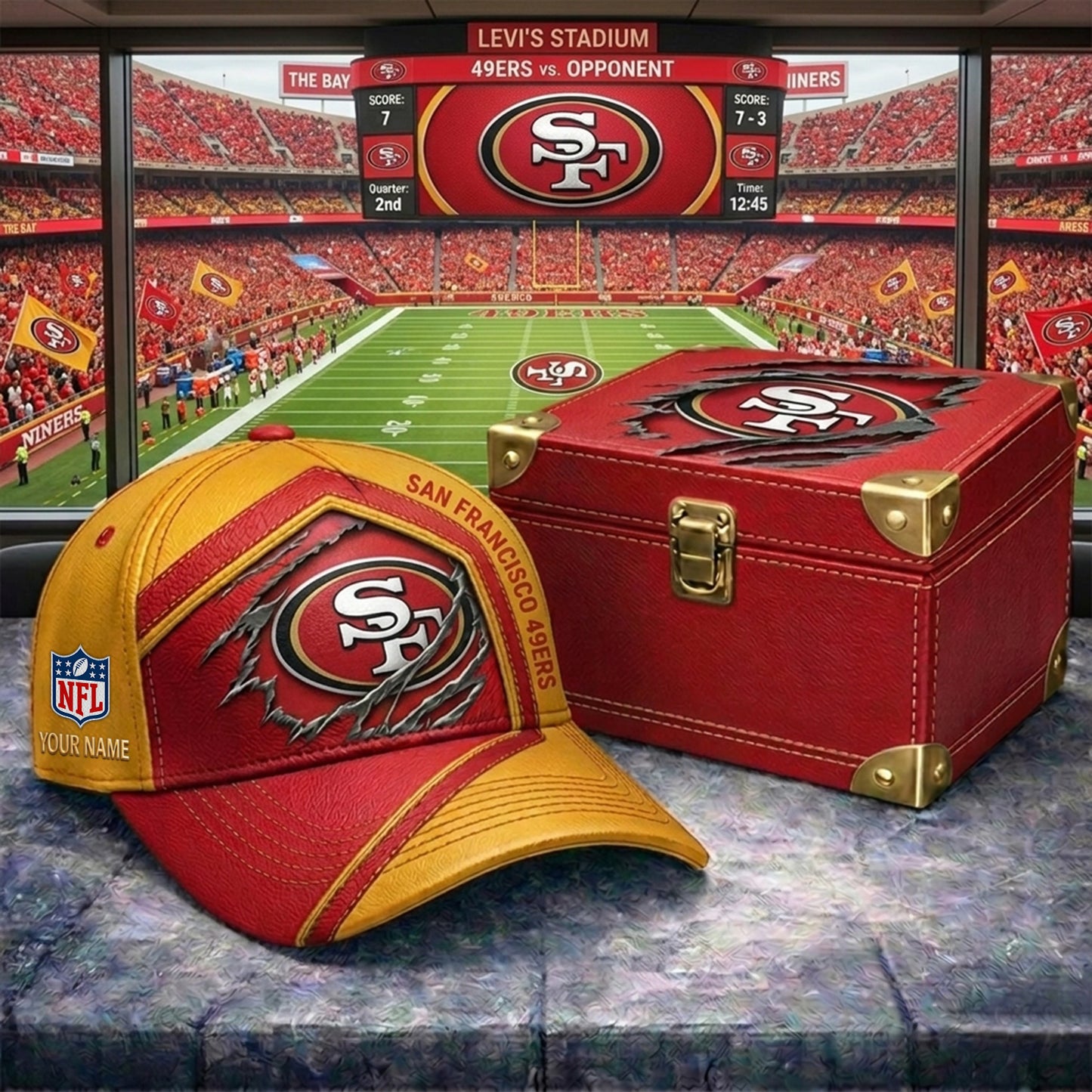PREMIUM NFL X SF CRACK CUSTOM NAME HAT NDT NHM 220526