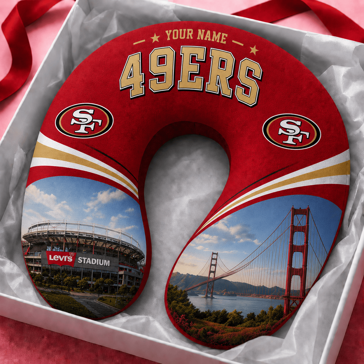 PREMIUM NFL X SF Special New Neck Pillow Custom Name 100626