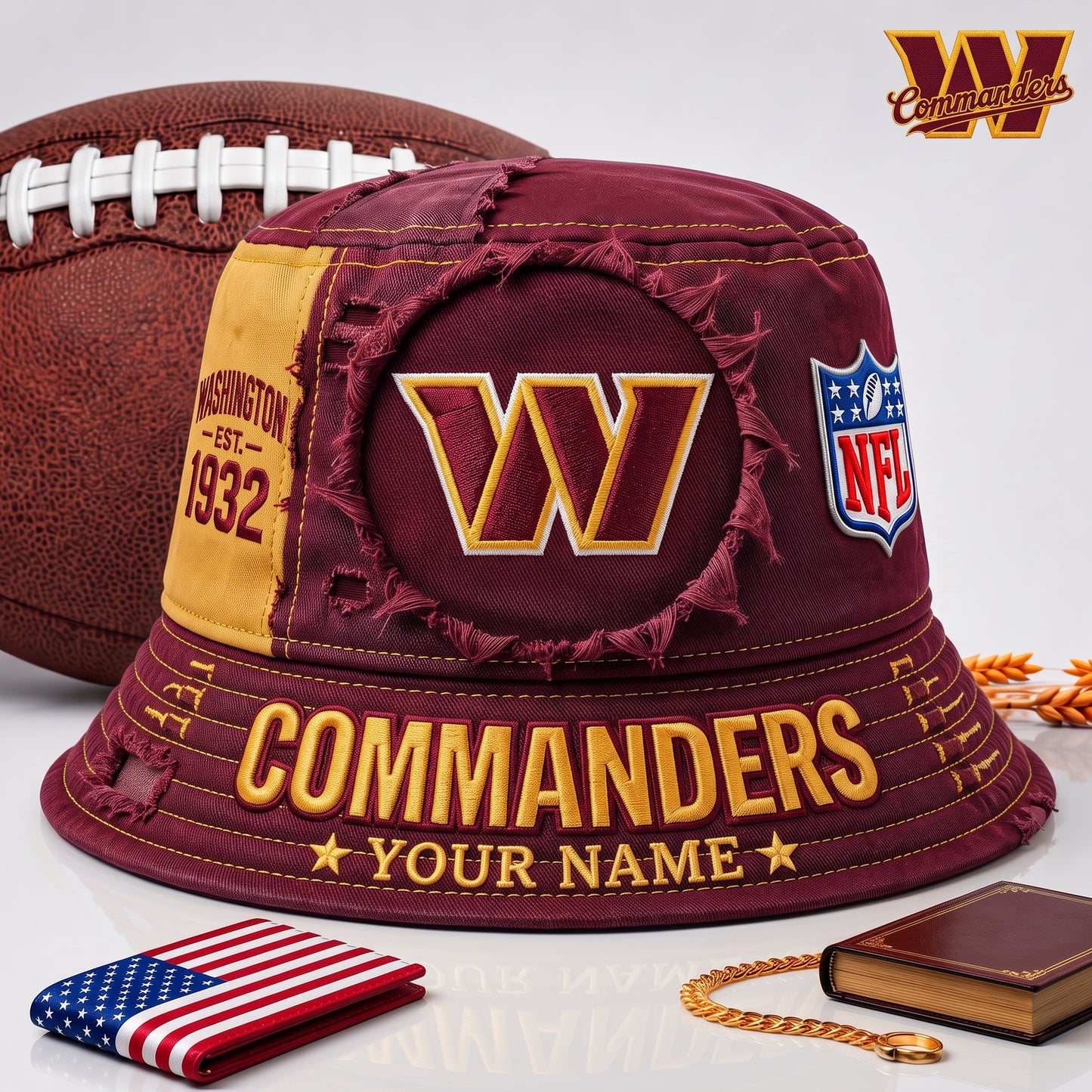 PREMIUM NFL X WC EXCLUSIVE Torn Fabric Legacy Bucket Hat For New Season 290626.