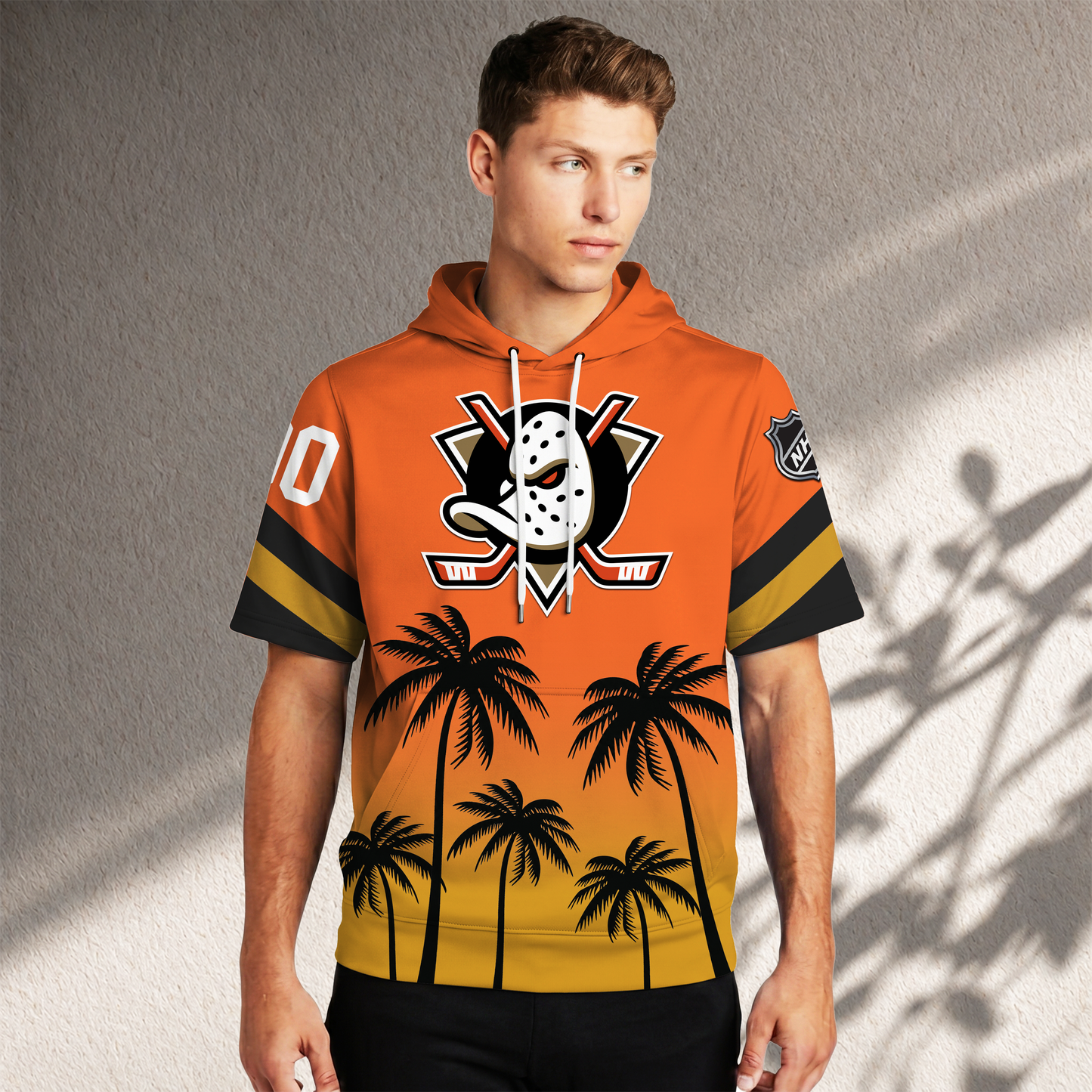 PREMIUM NHL X AD Short Sleeve Hoodie T-Shirt FOR SUMMER HOLIDAY NDT VHM 160526