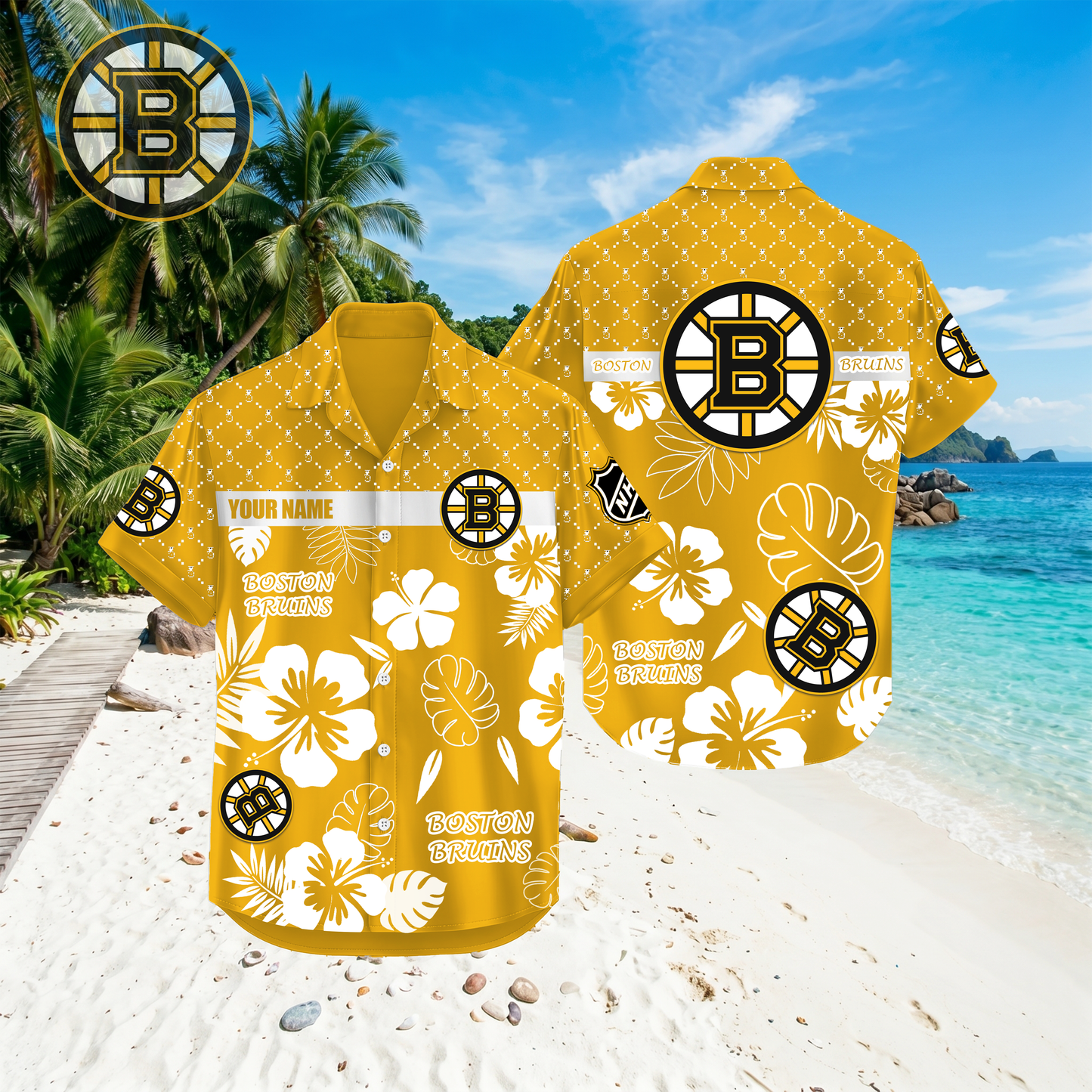 PREMIUM NHL X BB Hawaiian Shirt Custom Name For Summer Holiday NDT VHM 270426
