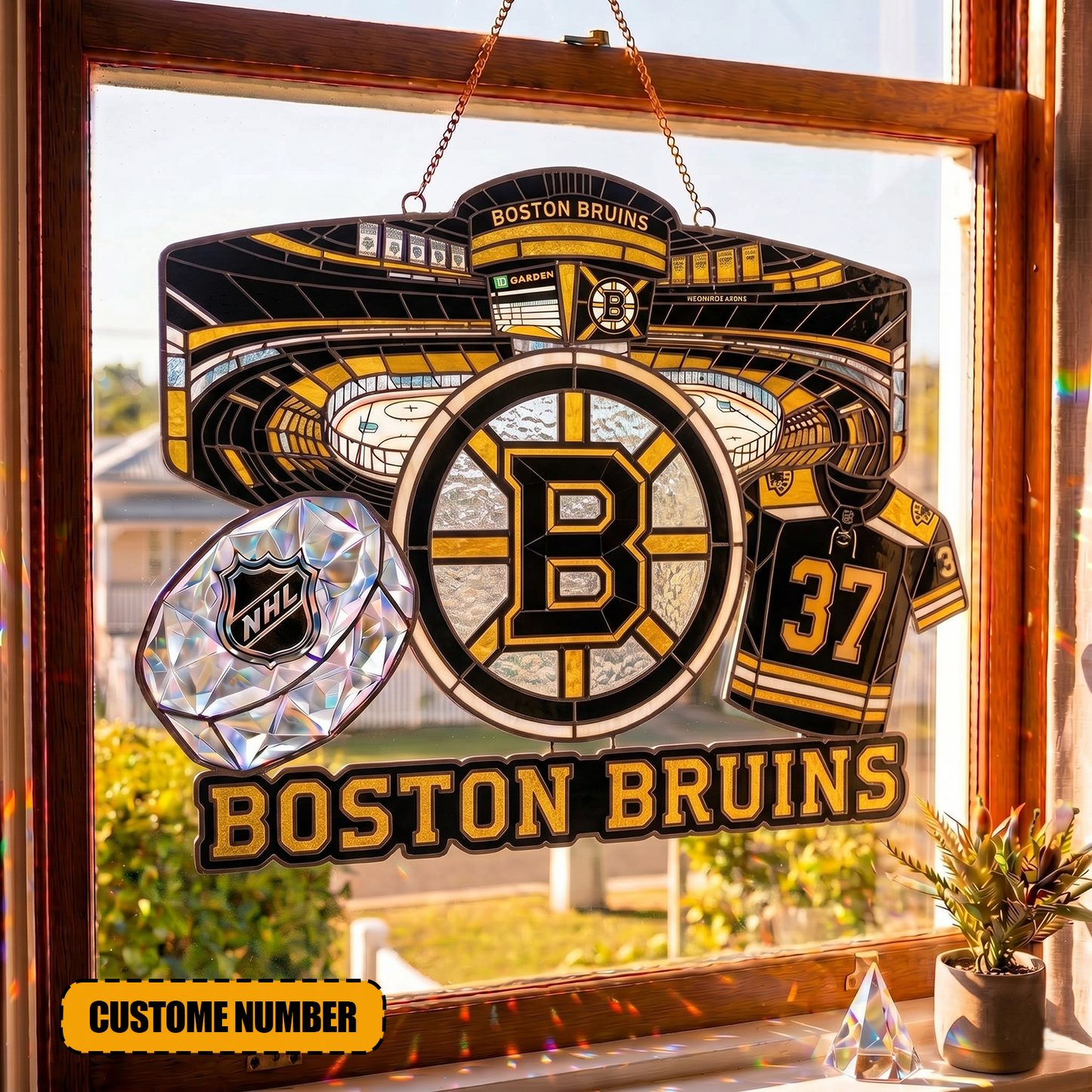 PREMIUM NHL X BB Suncatcher Custom Name Limited Edition NDT VHM 240426