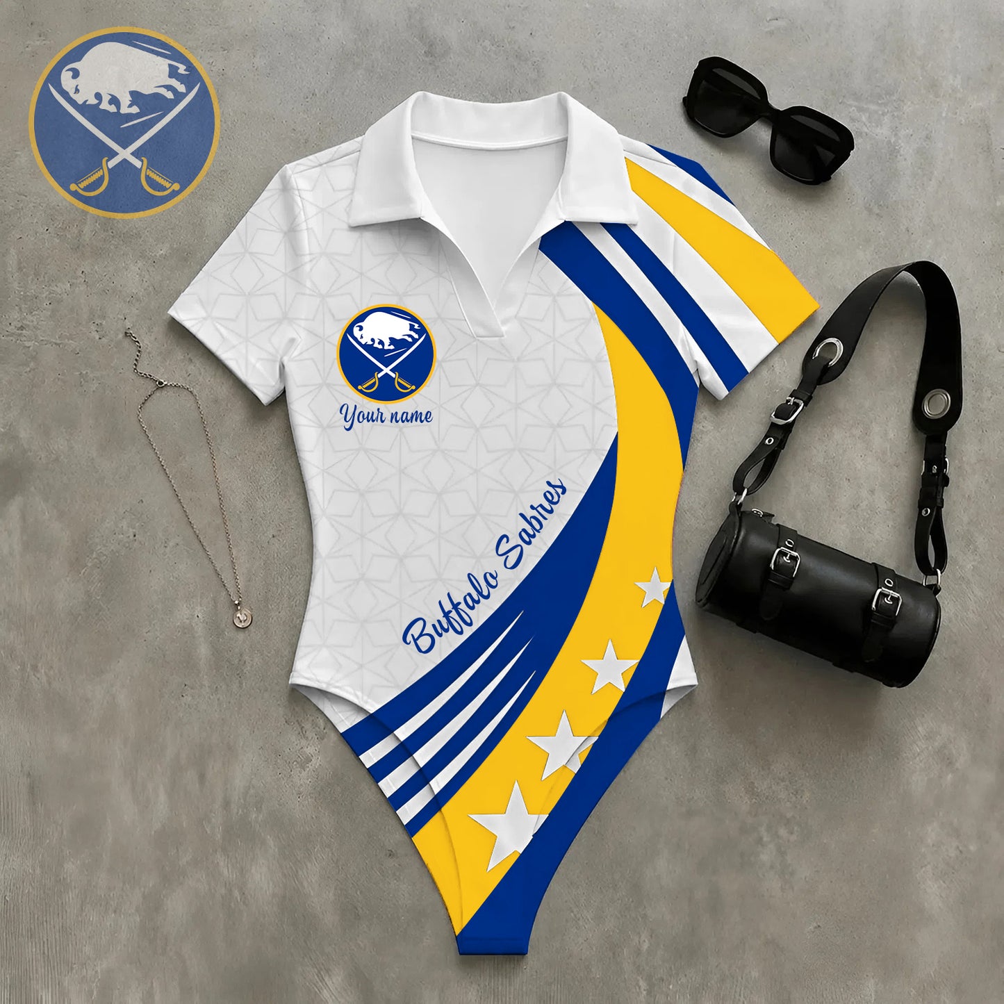 PREMIUM NHL X BS Women‘s Slim-Fit V-Neck Polo Bodysuit NDT NHM 270526