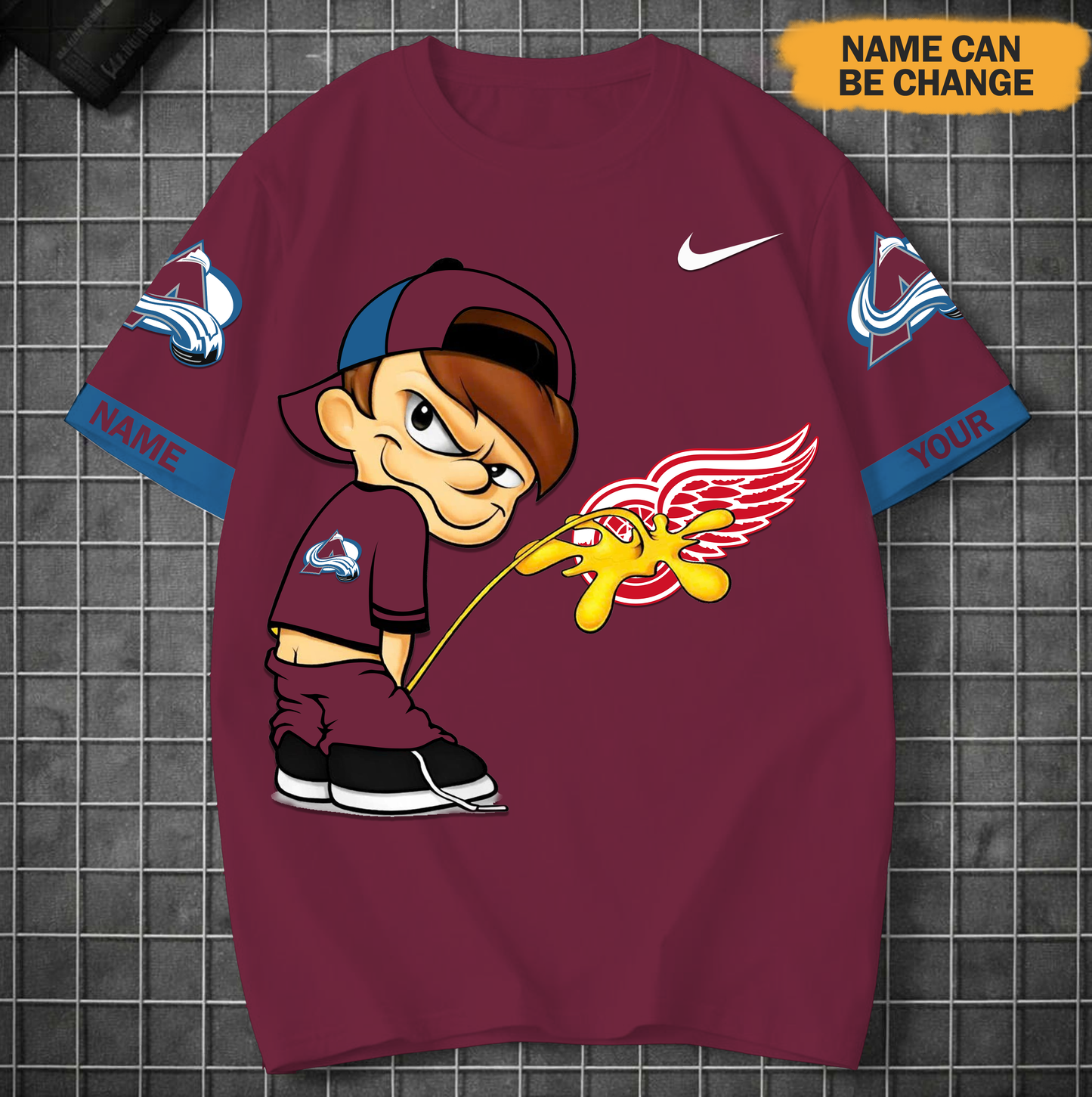 PREMIUM NHL X CA Funny Peeing Boy New Tshirt Custom Name NDT VHM 160426