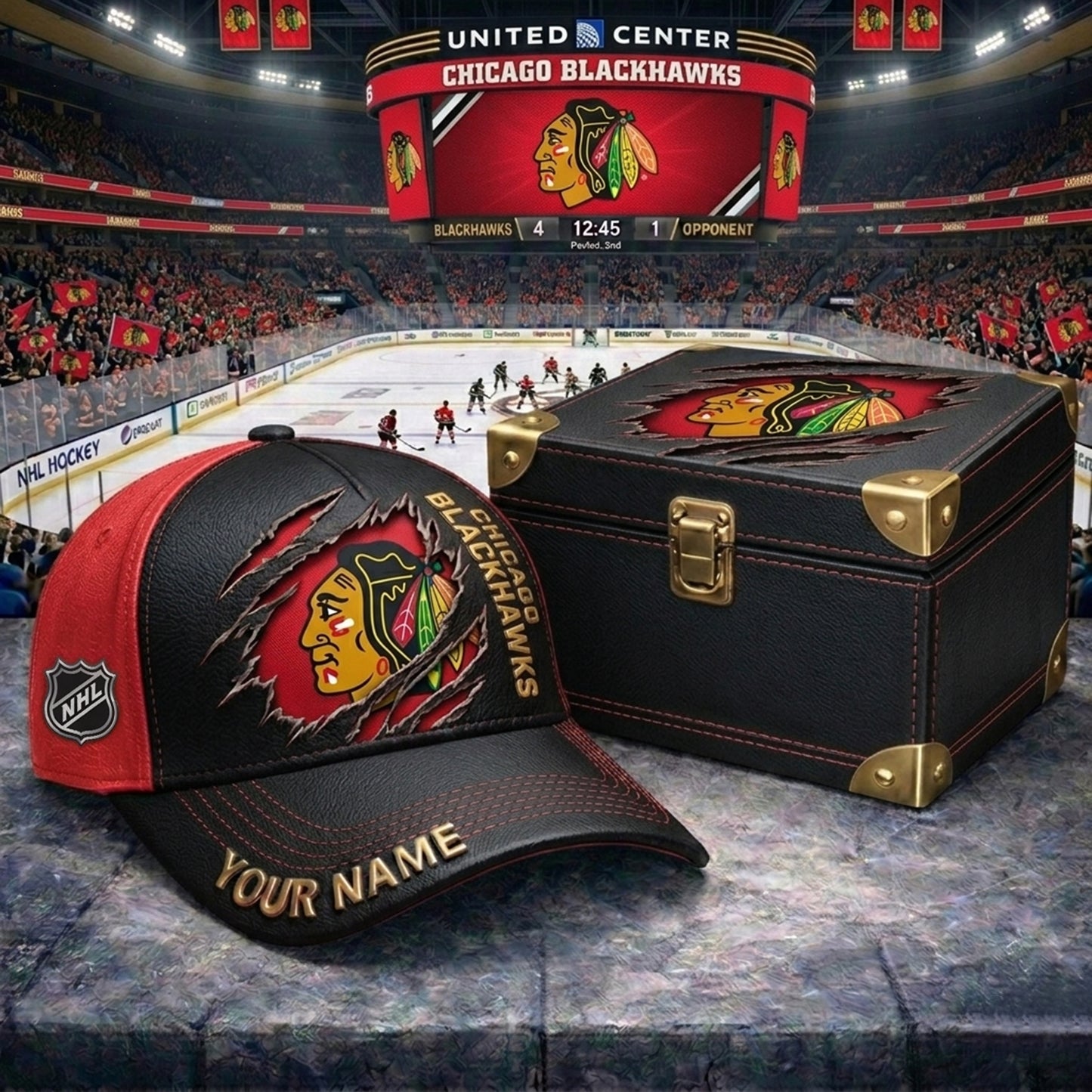 PREMIUM NHL X CB CRACK CUSTOM NAME HAT NDT NHM 160426