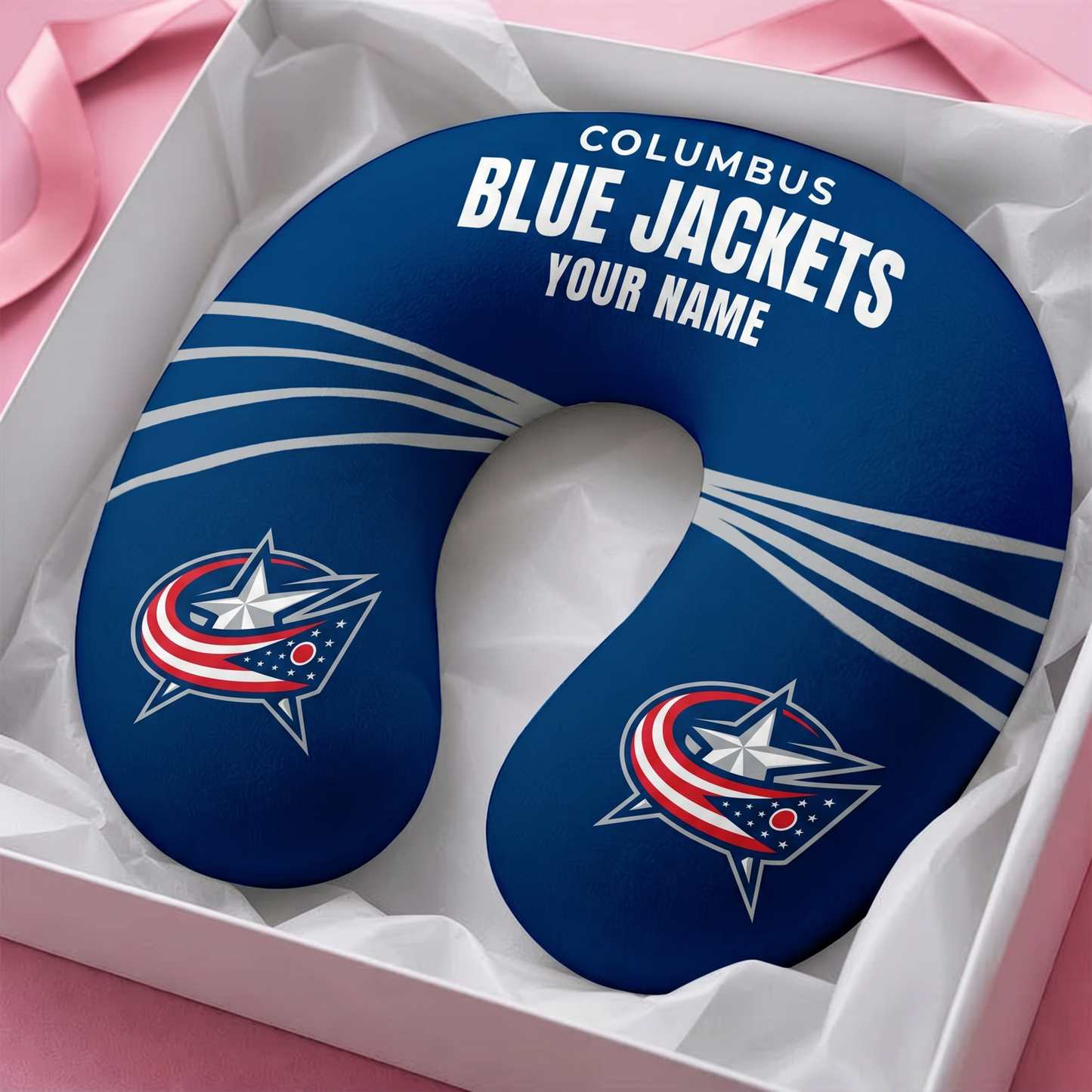 PREMIUM NHL X CBJ Neck Pillow Custome Name For Fan NDT VHM 150526