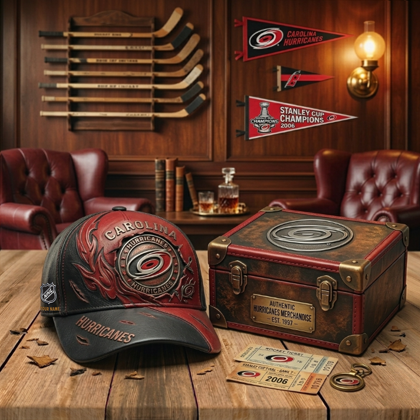 PREMIUM NHL X CH VINTAGE CUSTOME NAME HAT NDT VHM 180426