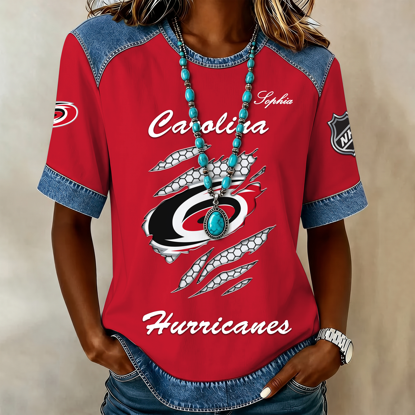 PREMIUM NHL X CH Women Retro T Shirt Custom Name Limited Edition NDT VHM 190526