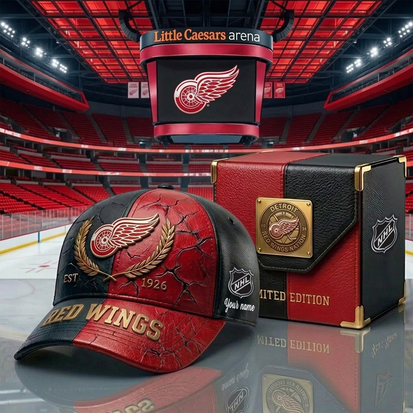 PREMIUM NHL X DRW CRACK CUSTOM NAME V6 HAT NDT NHM 230426