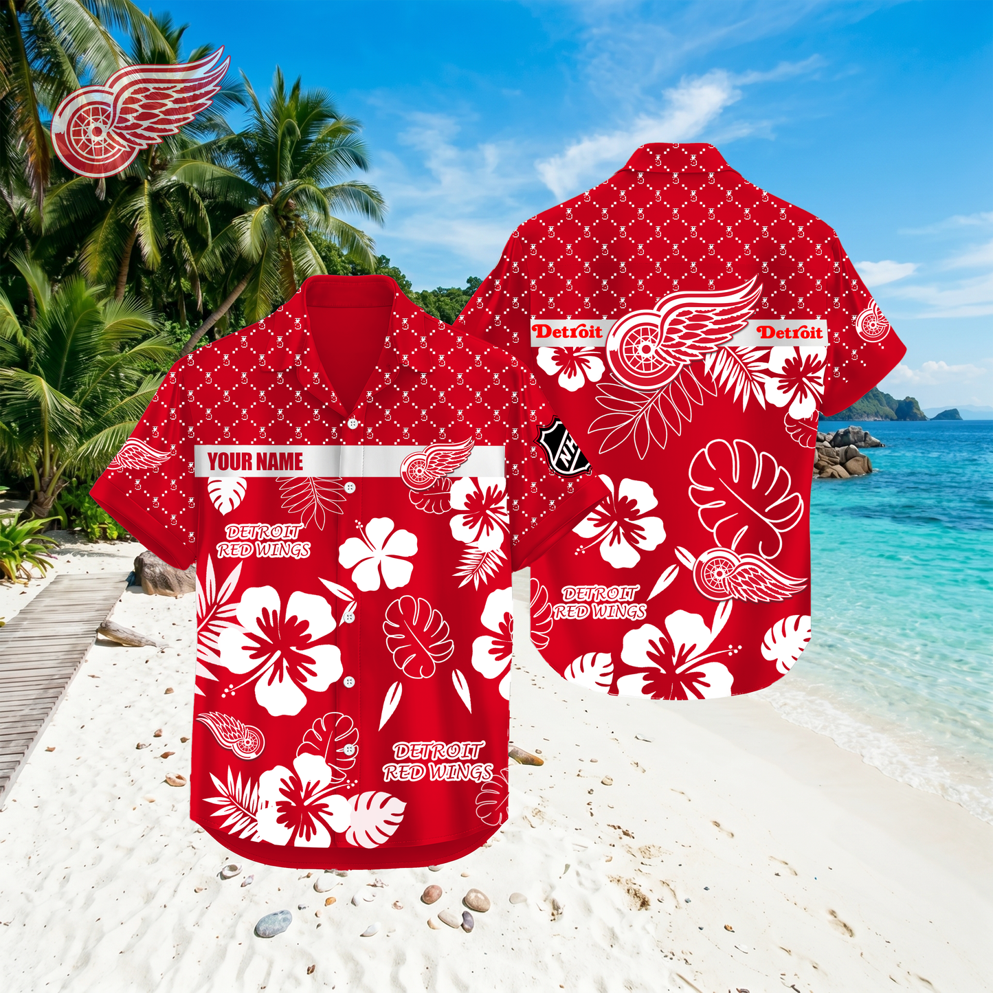 PREMIUM NHL X DRW Hawaiian Shirt Custom Name For Summer Holiday NDT VHM 270426